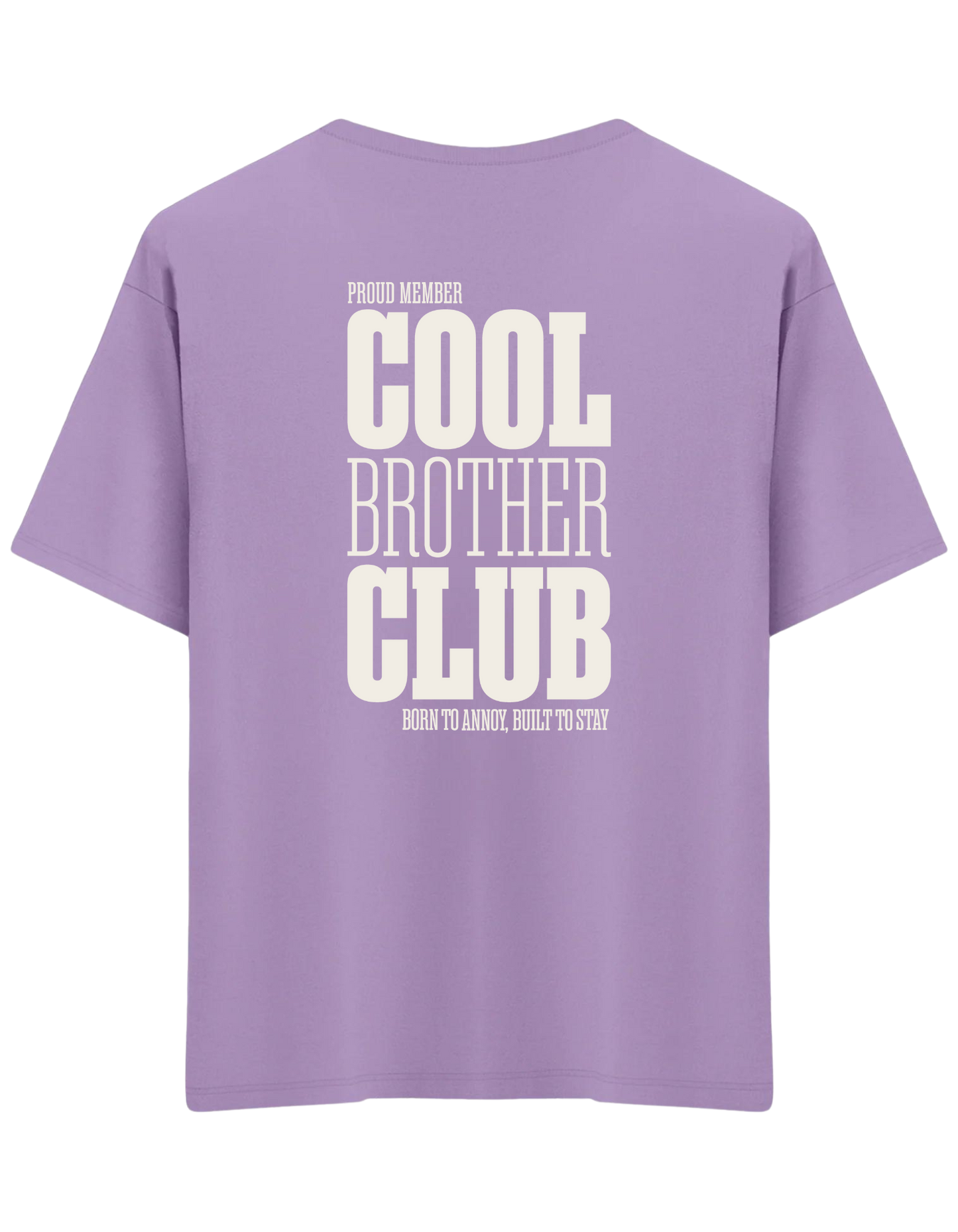 Cool Brother Club Baskılı Bisiklet Yaka Oversize T-shirt