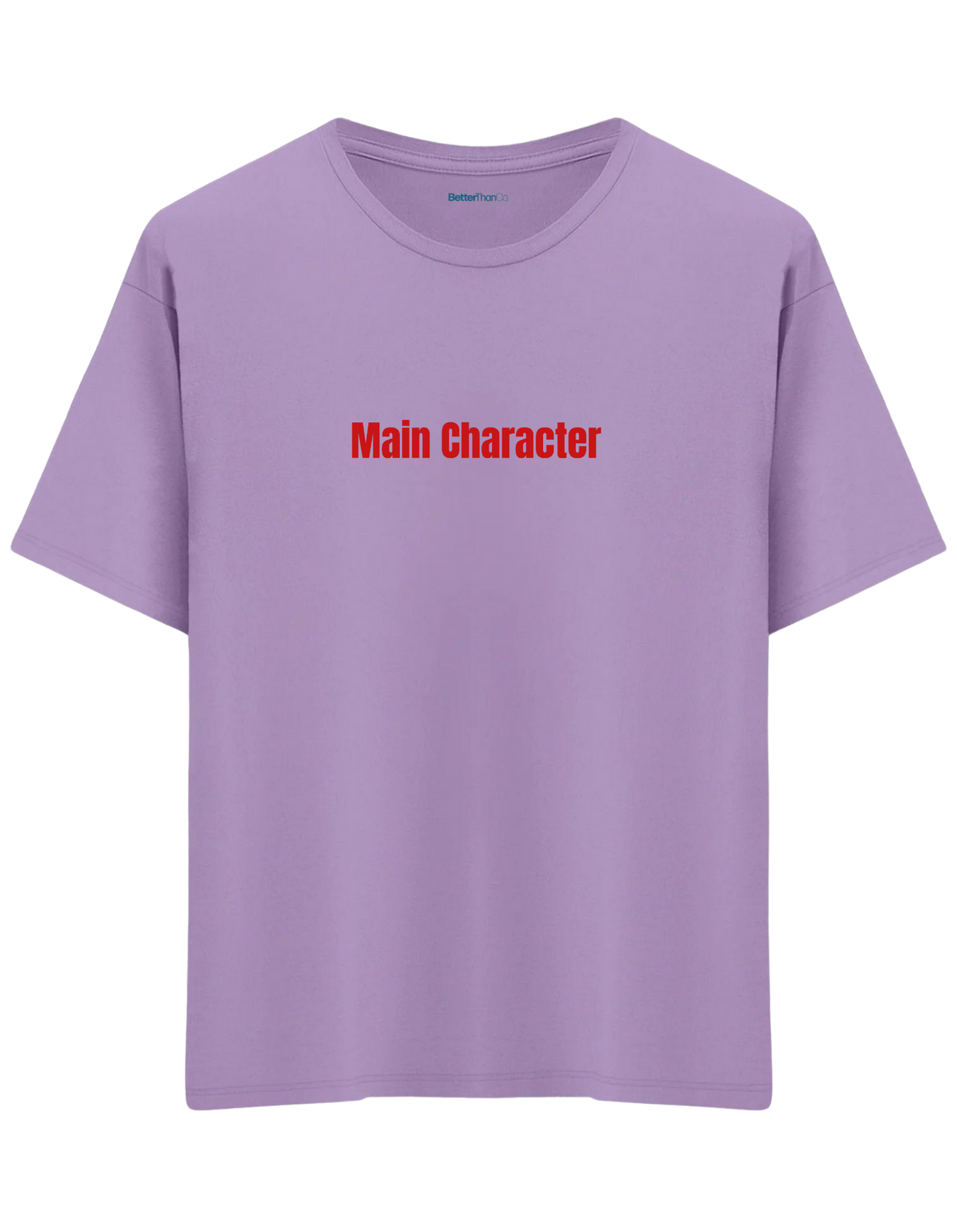 Main Character Baskılı Bisiklet Yaka Oversize T-shirt