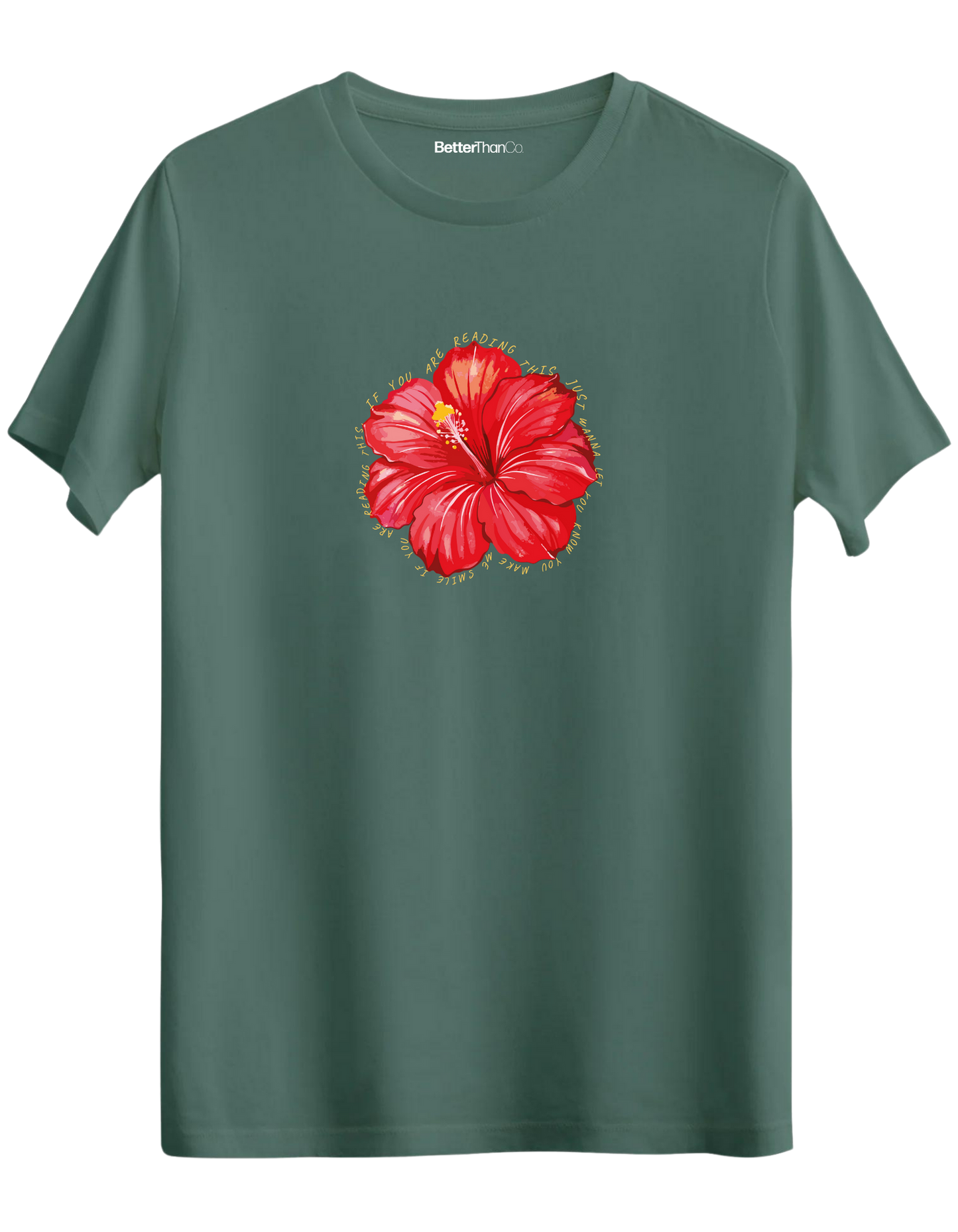 Garden Whisper Baskılı Bisiklet Yaka Regular T-shirt