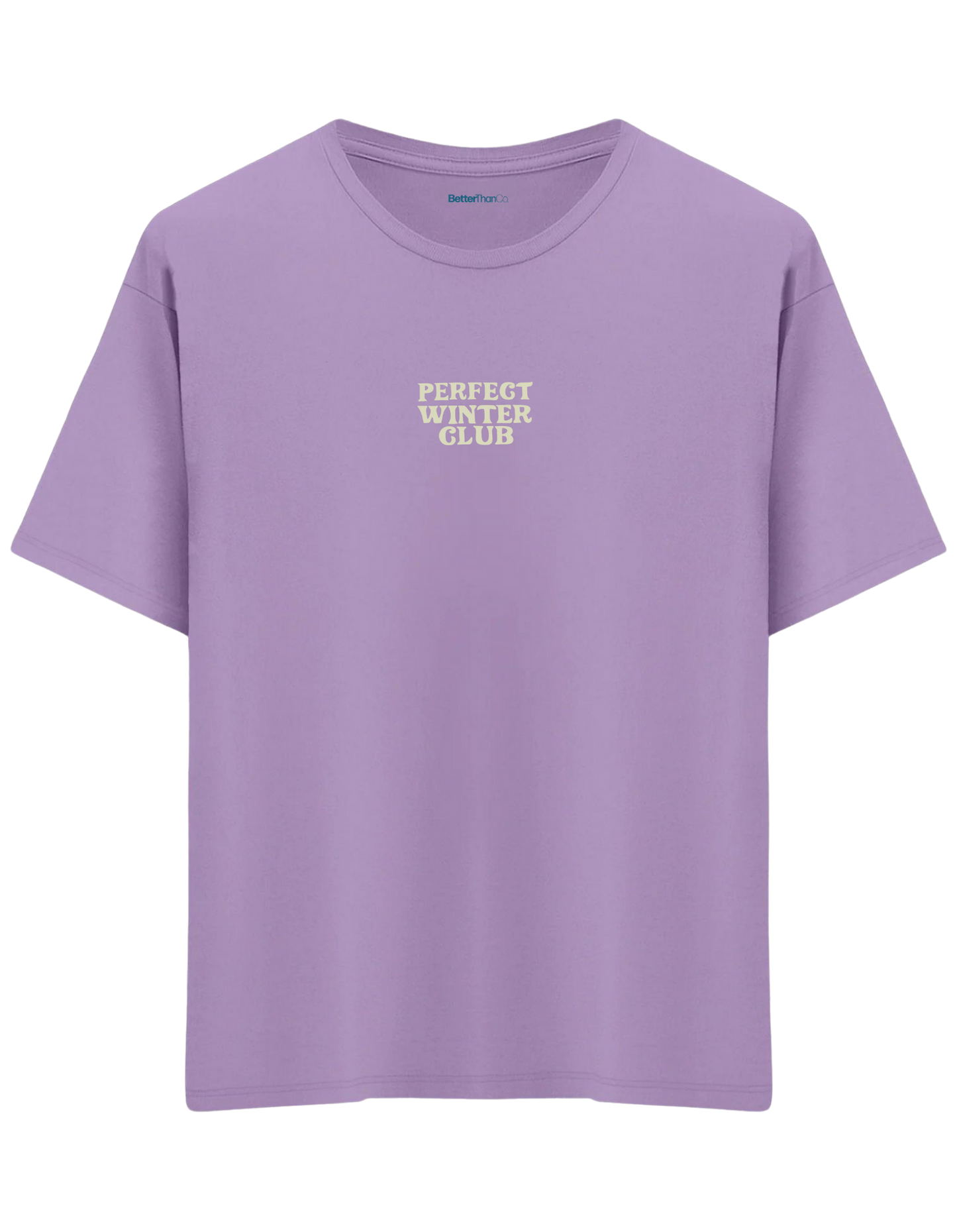 Winter Club Baskılı Bisiklet Yaka Oversize T-shirt