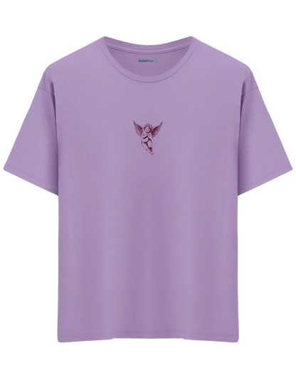 Broken Heart Baskılı Bisiklet Yaka Oversize T-shirt
