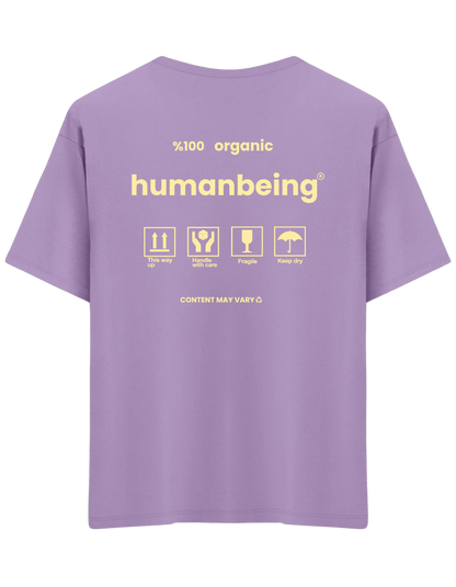 Humanbeing Baskılı Bisiklet Yaka Oversize T-shirt
