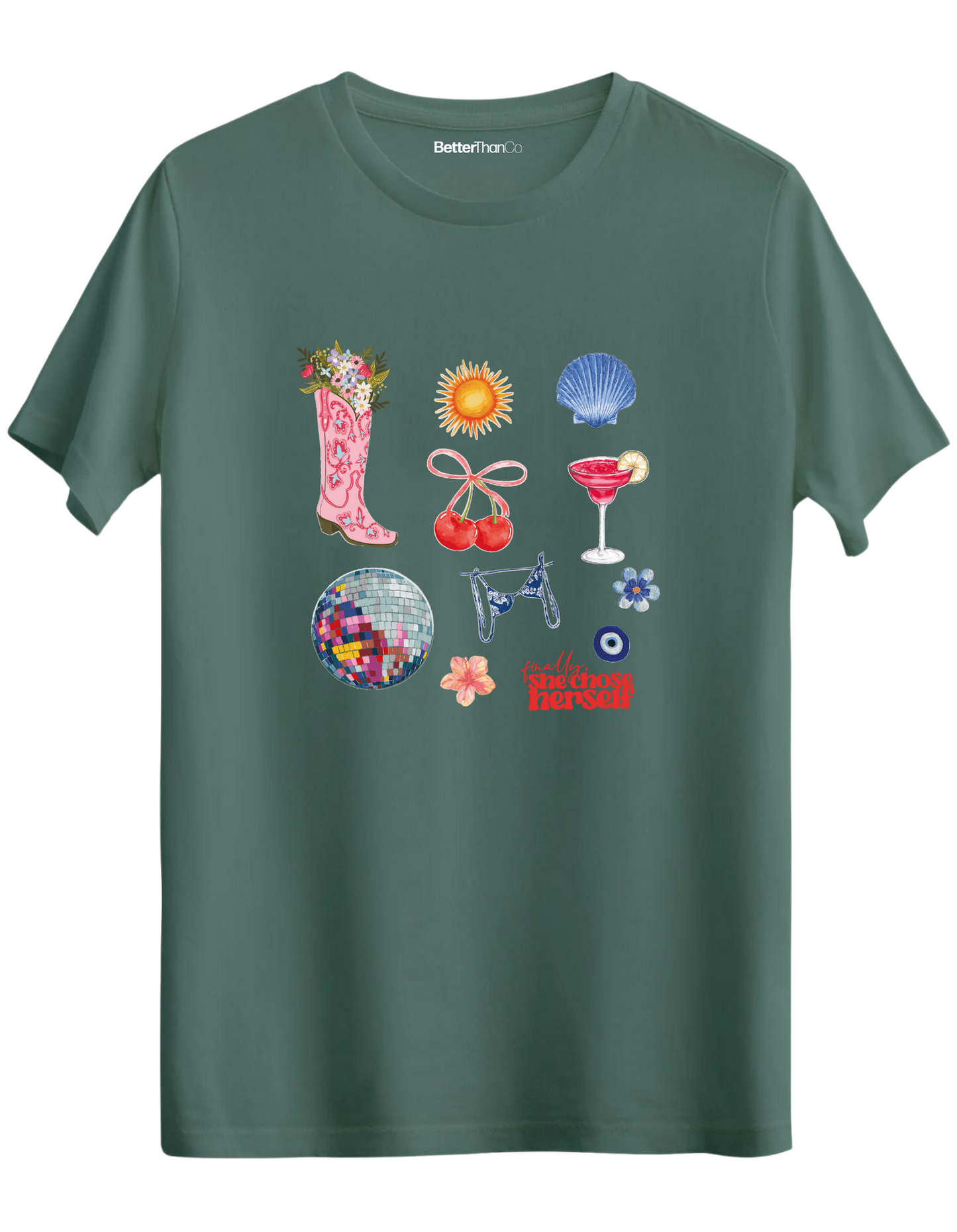 Self Love Baskılı Bisiklet Yaka Regular T-shirt