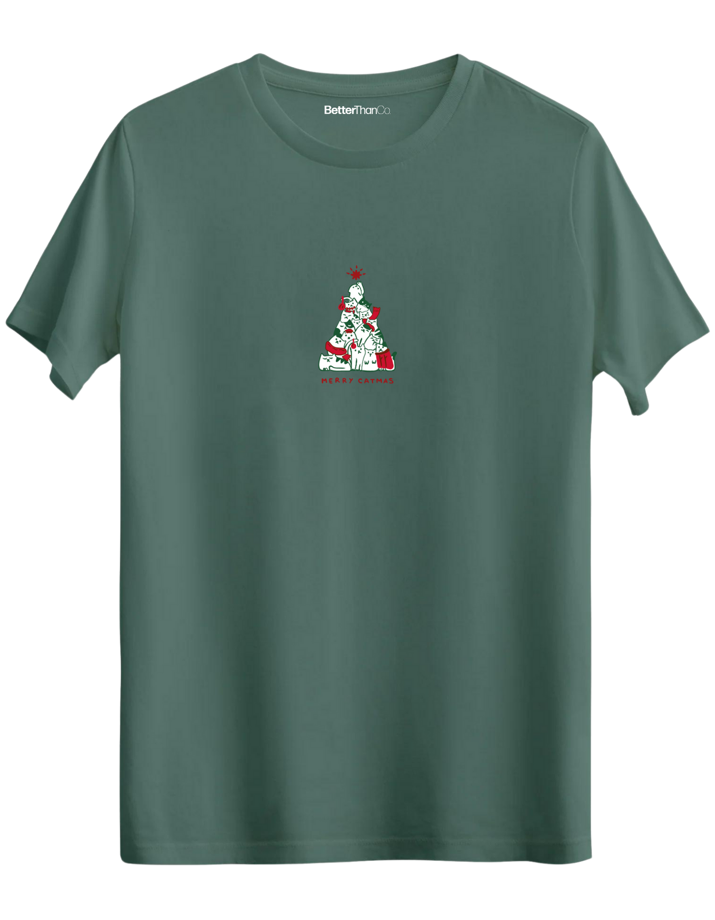 Catmas Baskılı Bisiklet Yaka Regular T-shirt