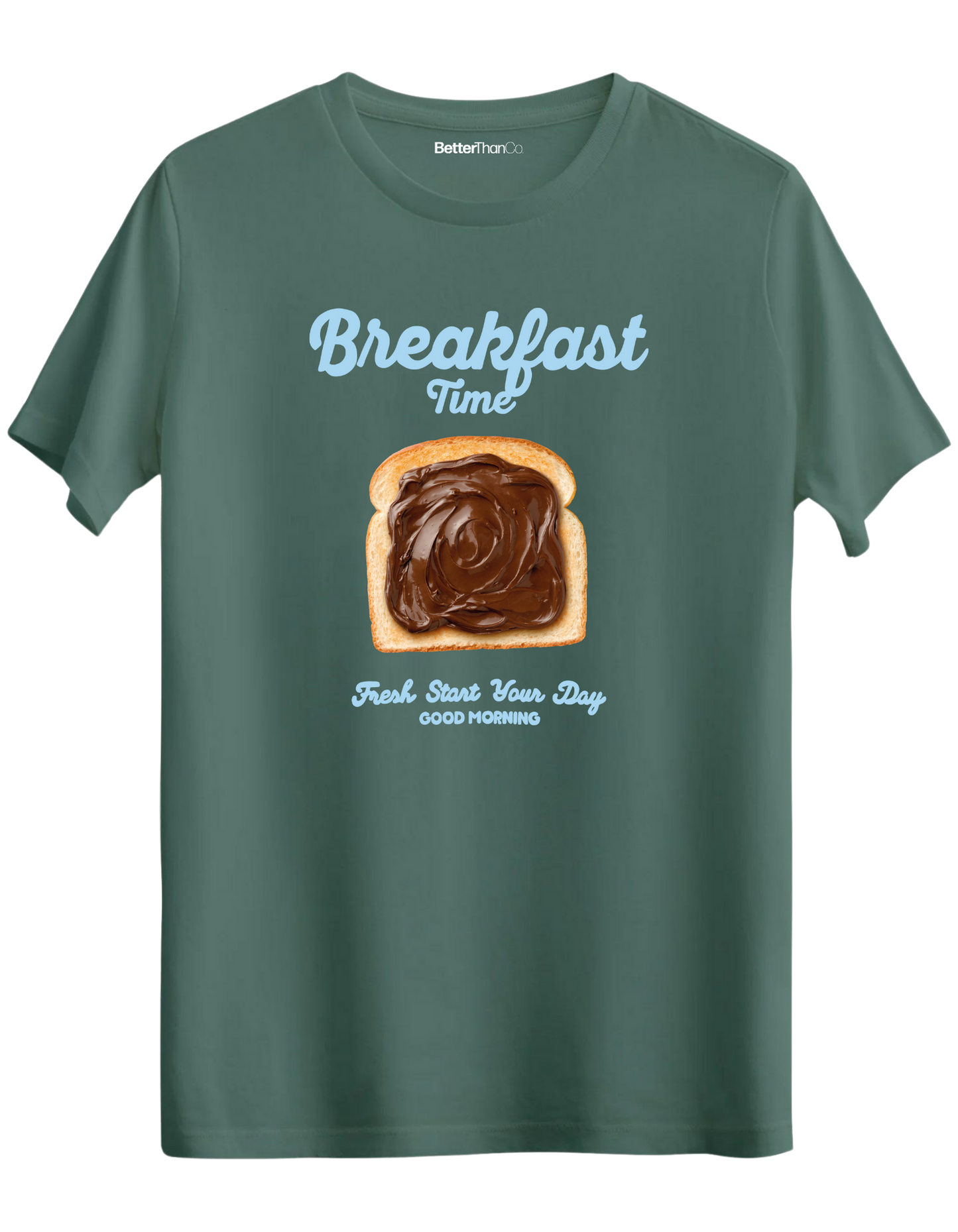 Breakfast Time Baskılı Bisiklet Yaka Regular T-shirt