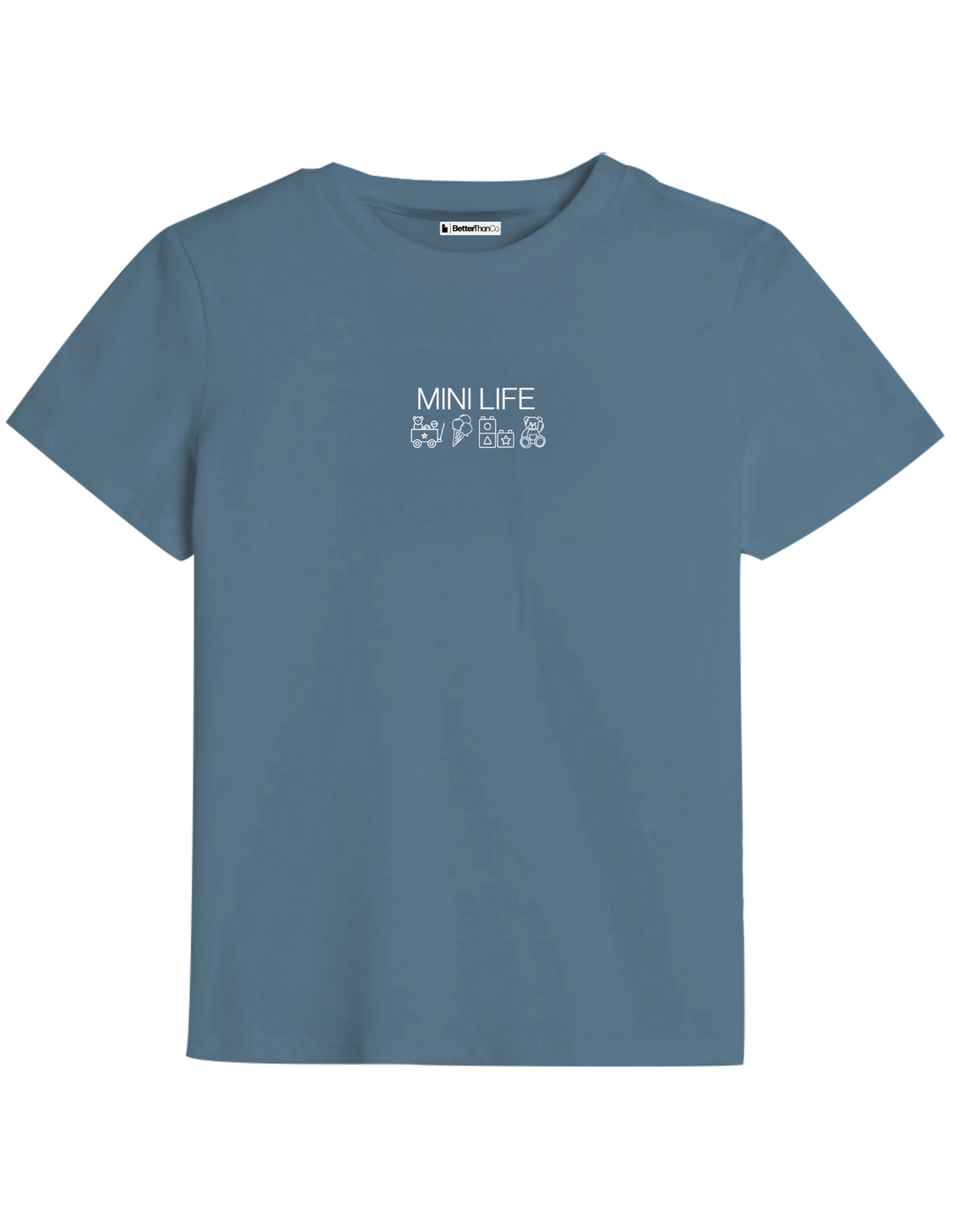 Mini Life Baskılı Bisiklet Yaka Çocuk t-shirt