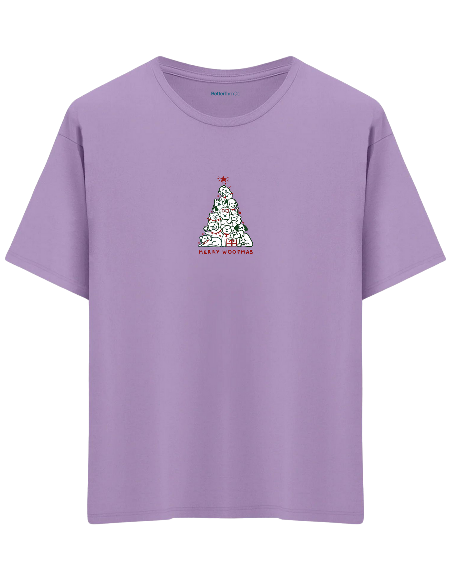 Woofmas Baskılı Bisiklet Yaka Oversize T-shirt