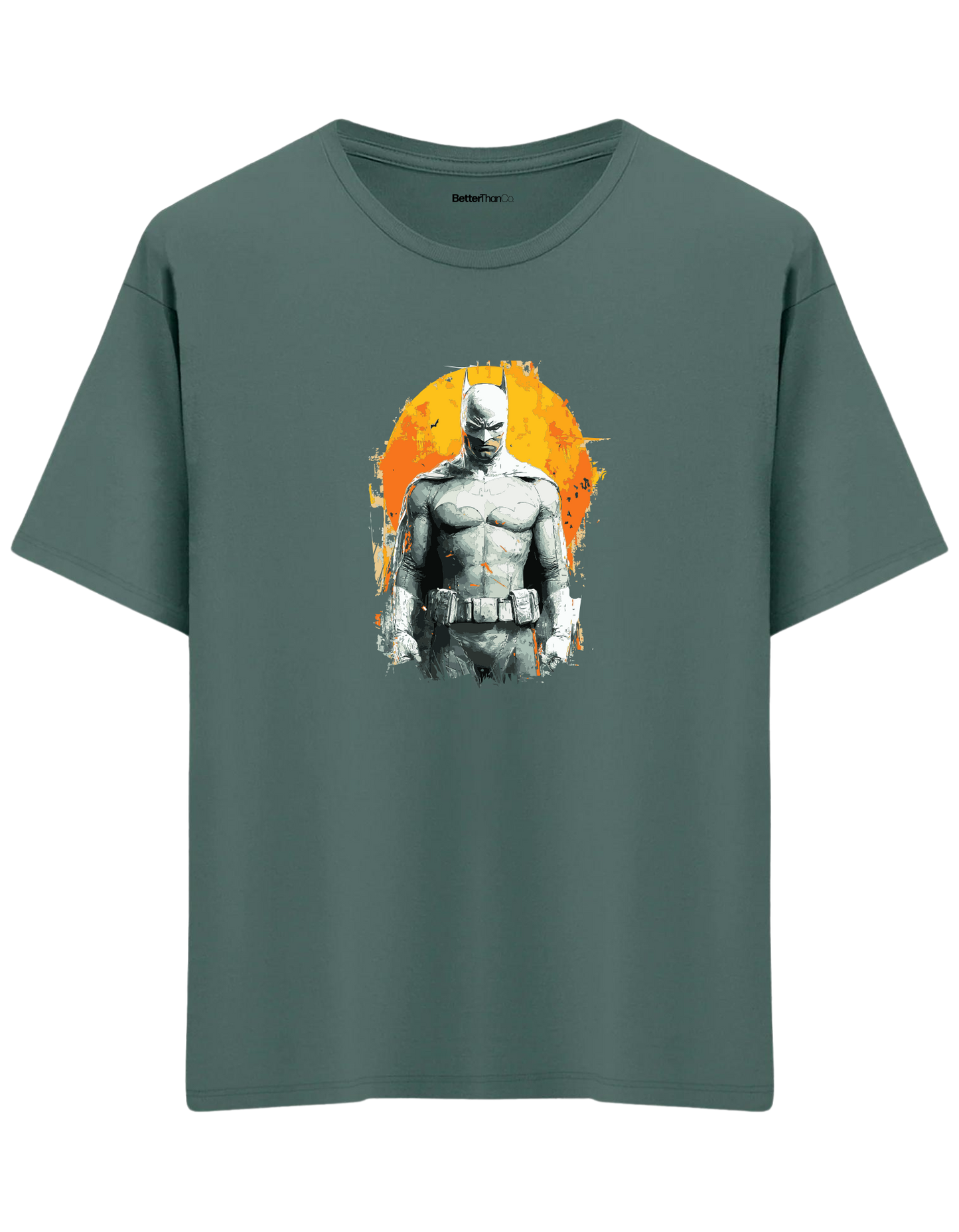 Whiteman Baskılı Bisiklet Yaka Oversize T-shirt