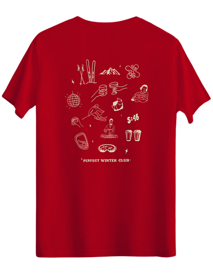 Winter Club Baskılı Bisiklet Yaka Regular T-shirt