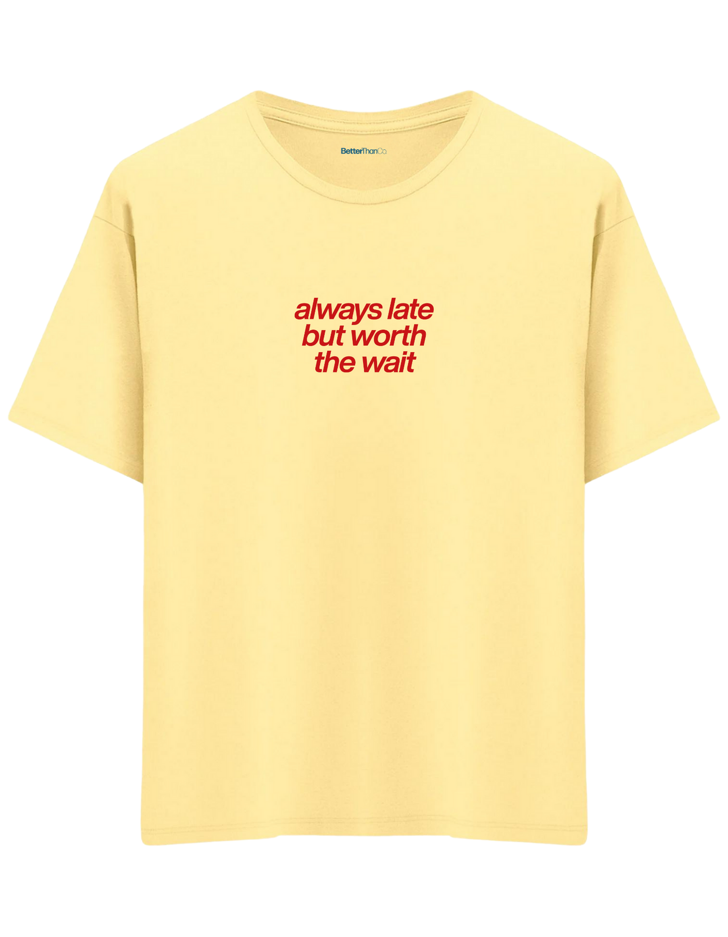 Always Late Baskılı Bisiklet Yaka Oversize T-shirt