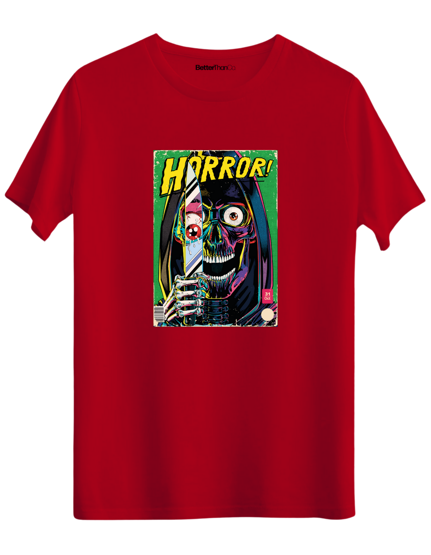 Horror Baskılı Bisiklet Yaka Regular T-shirt