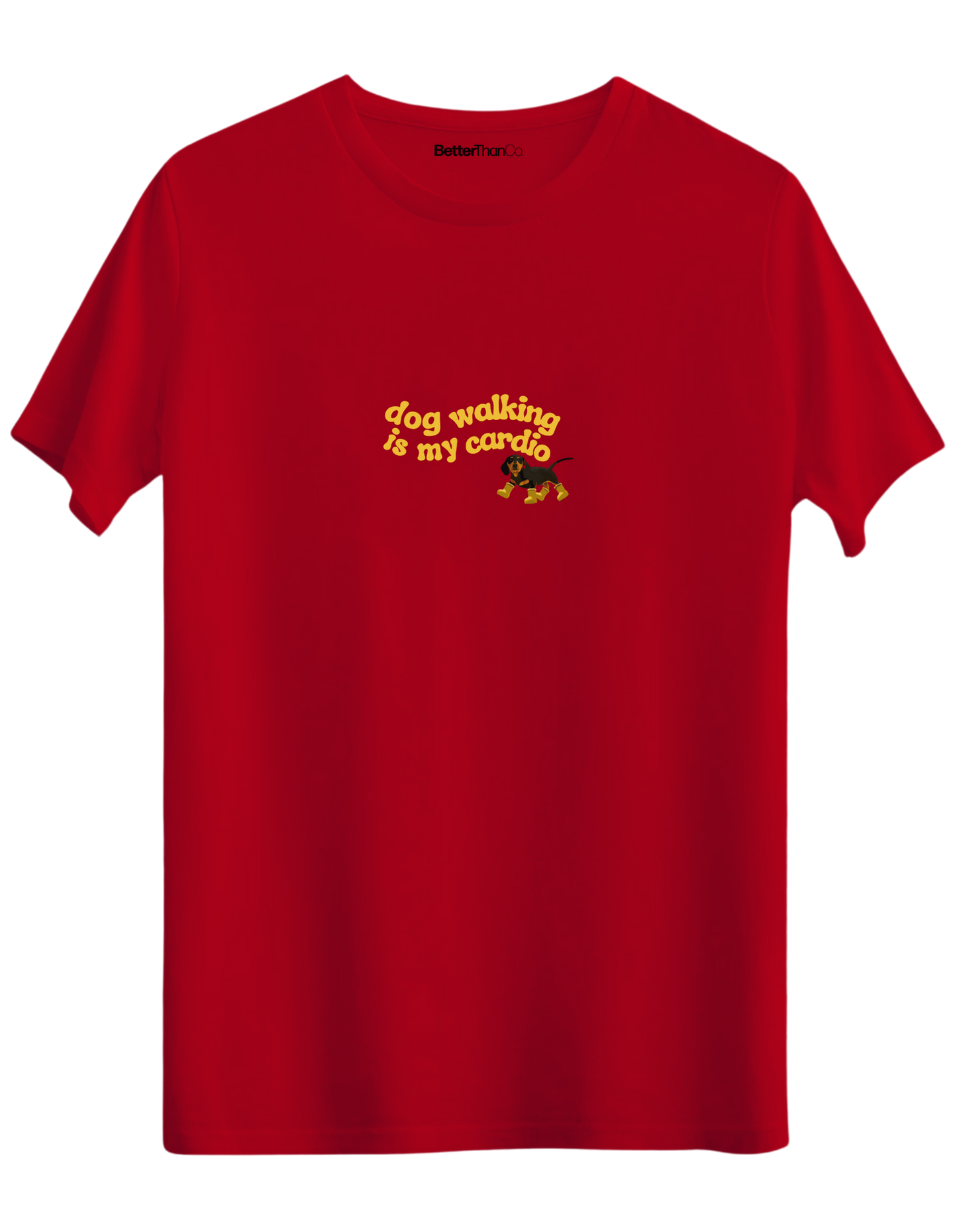 Dog Walking Baskılı Bisiklet Yaka Regular T-shirt