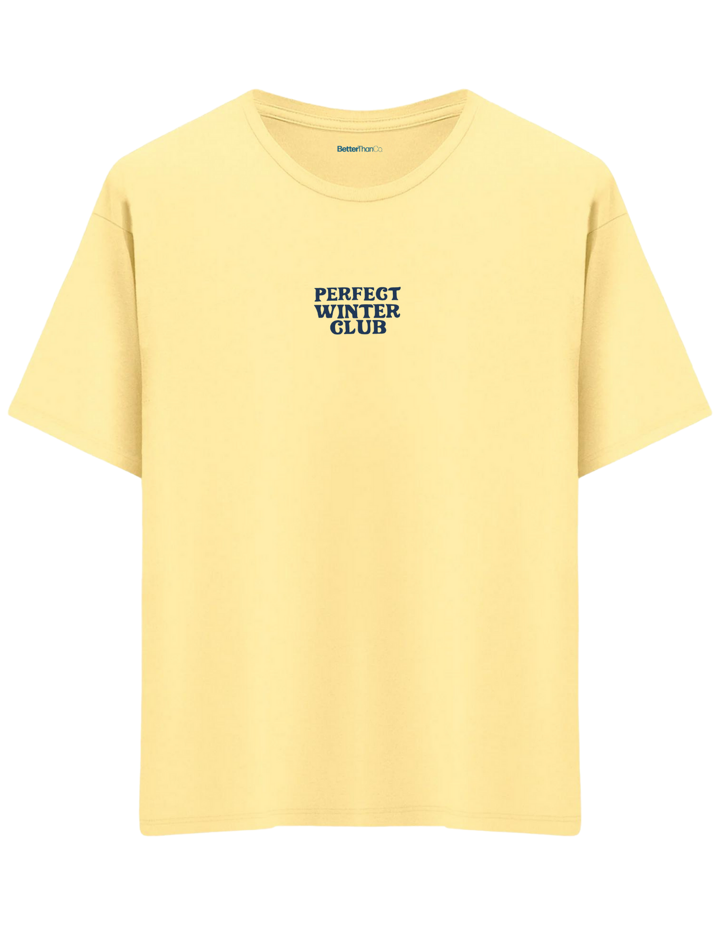 Winter Club Baskılı Bisiklet Yaka Oversize T-shirt