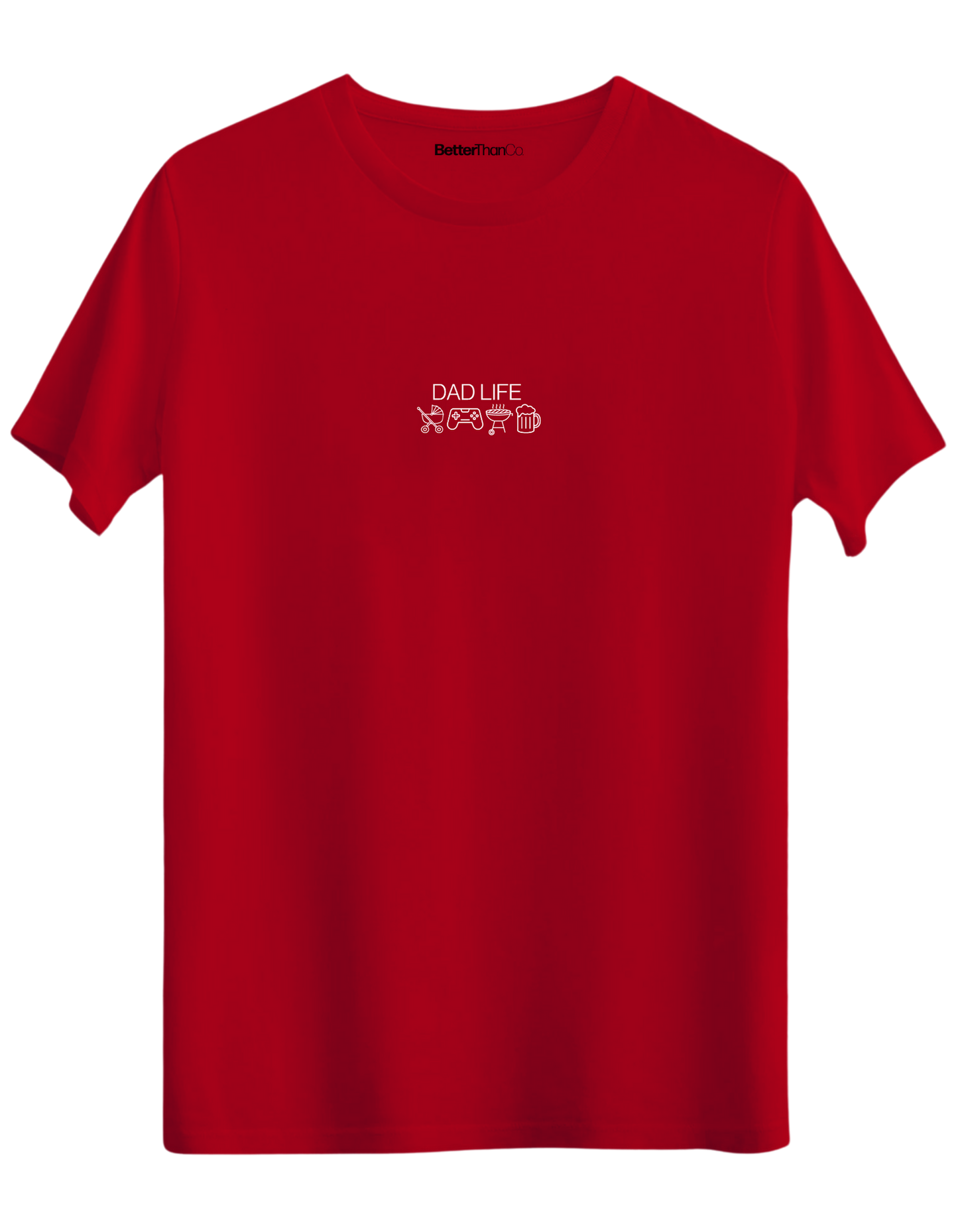 Dad Life Baskılı Bisiklet Yaka Regular T-shirt