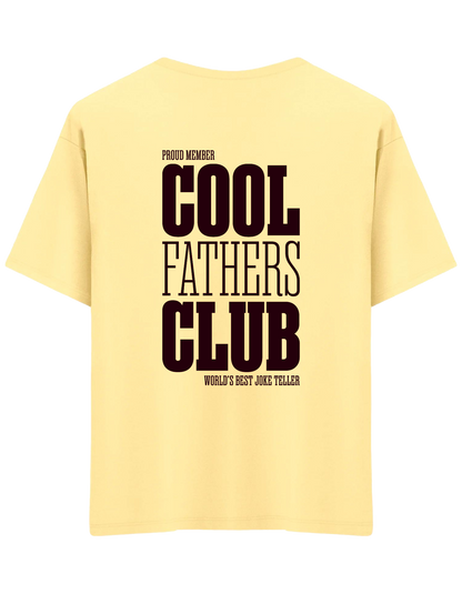 Cool Fathers Club Baskılı Bisiklet Yaka Oversize T-shirt