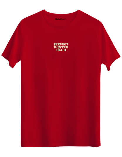 Winter Club Baskılı Bisiklet Yaka Regular T-shirt