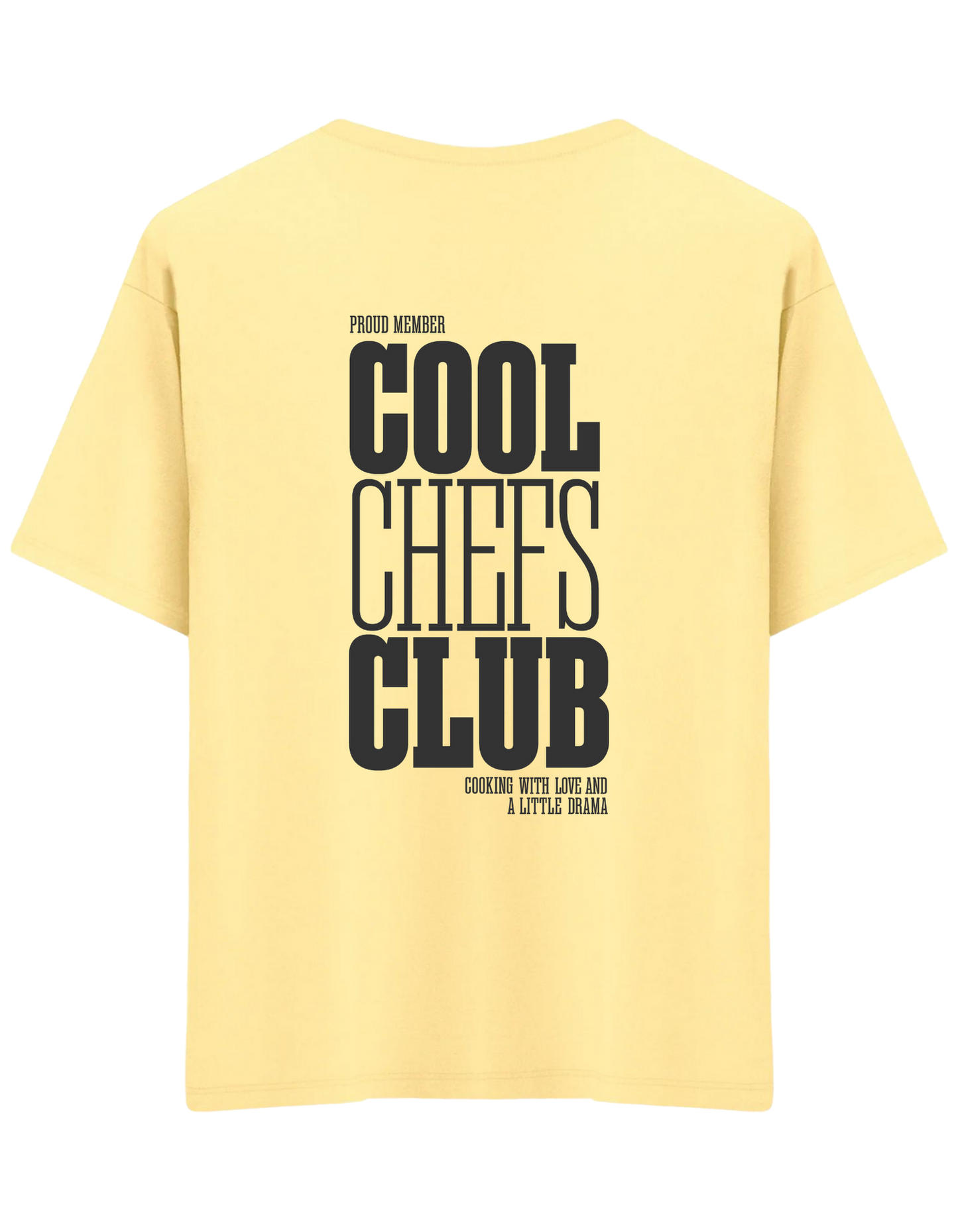 Cool Chefs Club Baskılı Bisiklet Yaka Oversize T-shirt