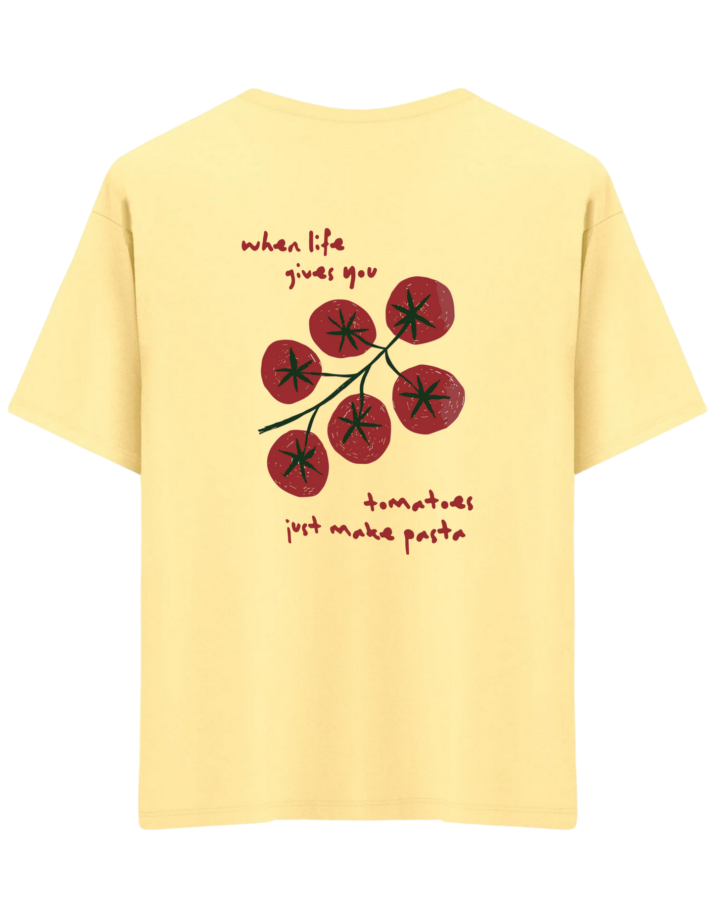Tomatoes Baskılı Bisiklet Yaka Oversize T-shirt