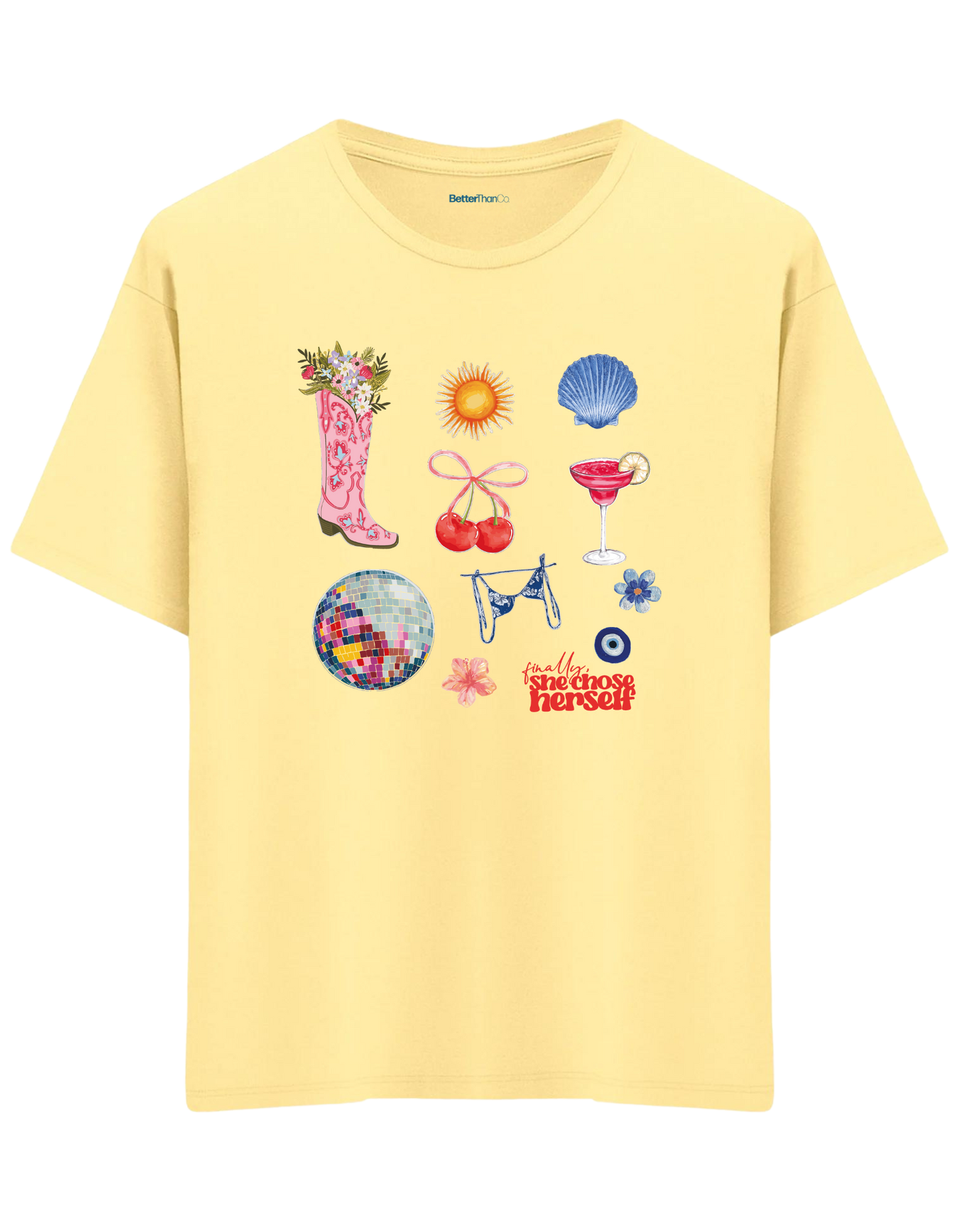 Self Love Baskılı Bisiklet Yaka Oversize T-shirt