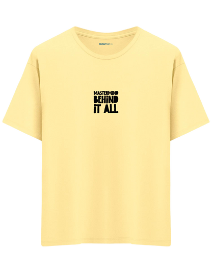 Mastermind Baskılı Bisiklet Yaka Oversize T-shirt