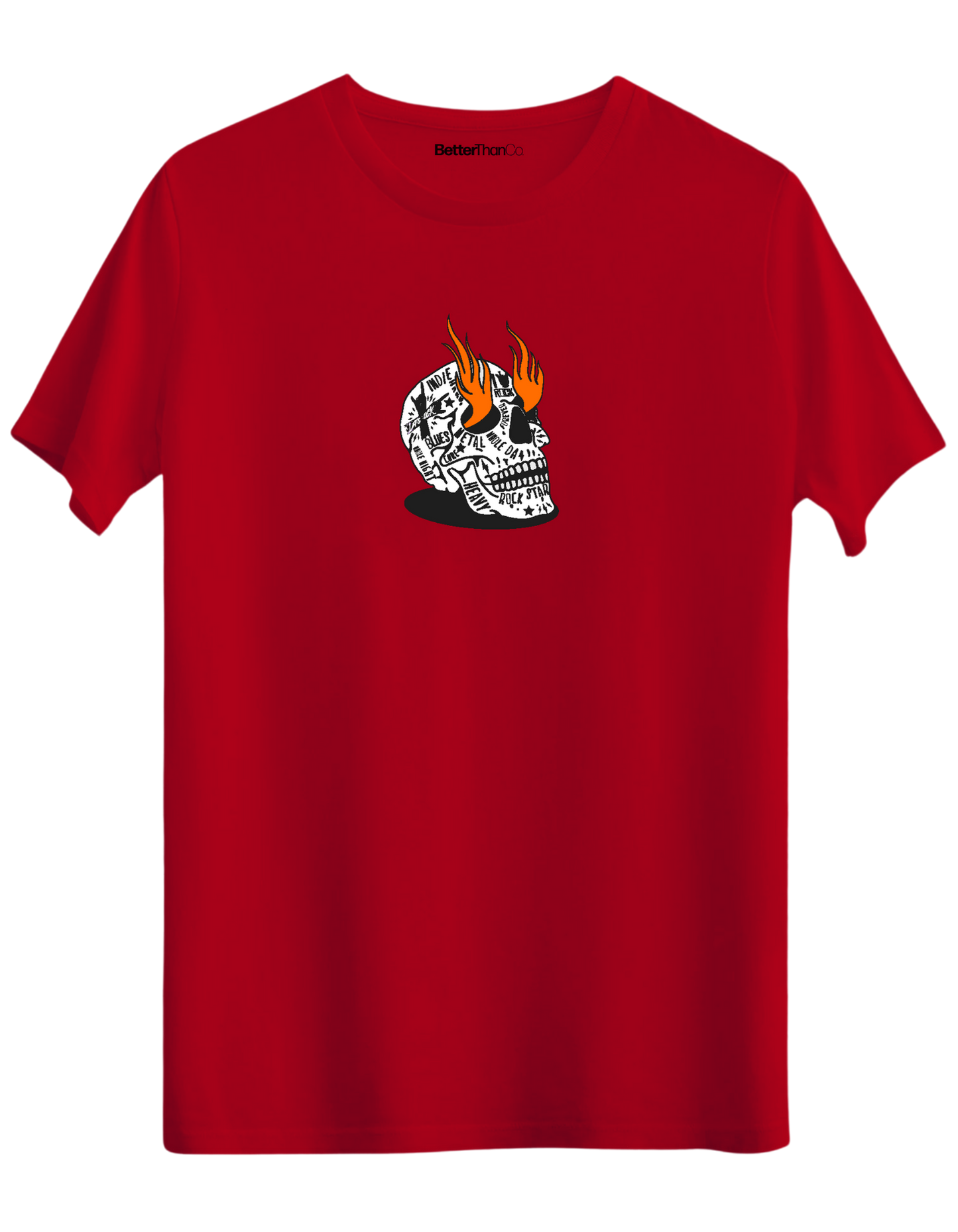 Rock Star Baskılı Bisiklet Yaka Regular T-shirt