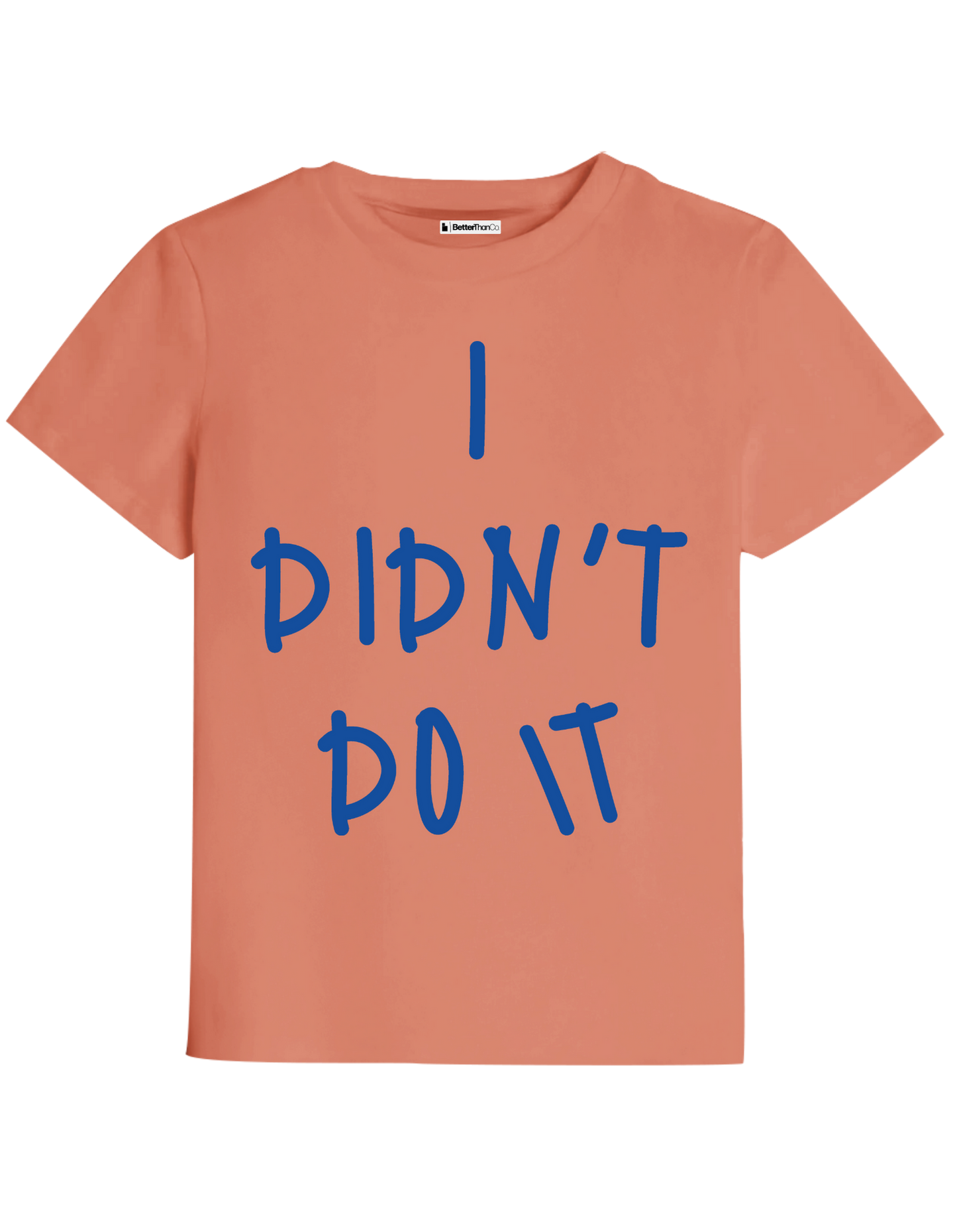 Didn't Do It Baskılı Bisiklet Yaka Çocuk t-shirt