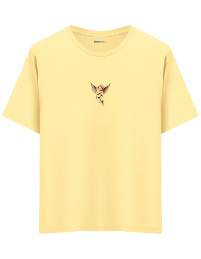 Broken Heart Baskılı Bisiklet Yaka Oversize T-shirt
