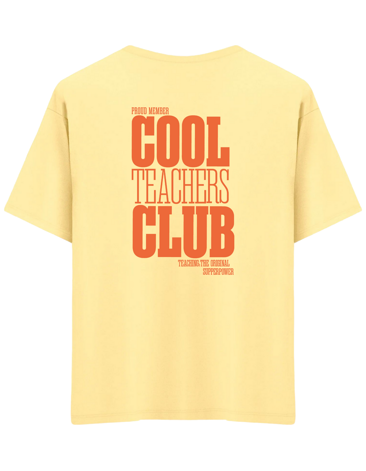 Cool Teachers Club Baskılı Bisiklet Yaka Oversize T-shirt