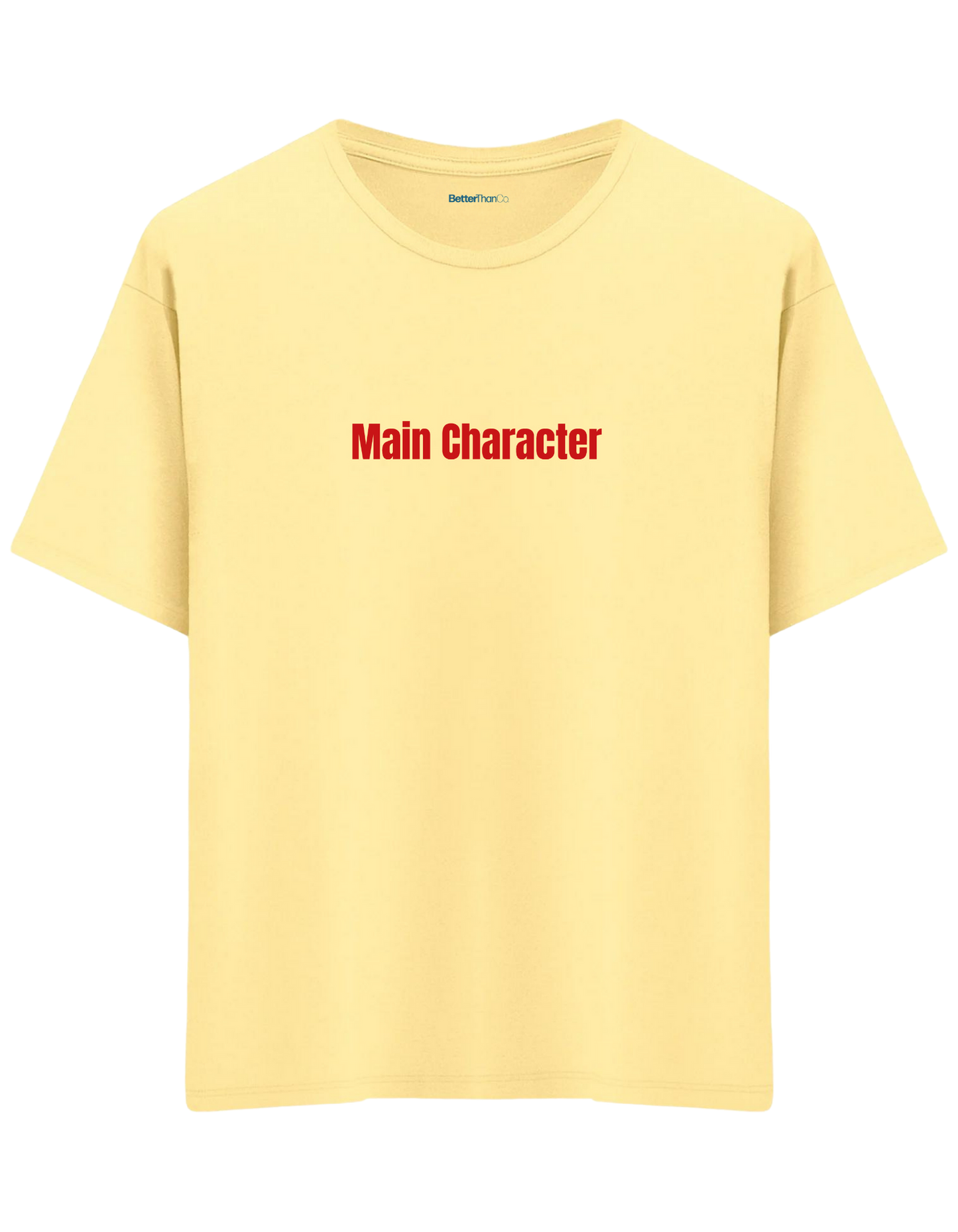 Main Character Baskılı Bisiklet Yaka Oversize T-shirt