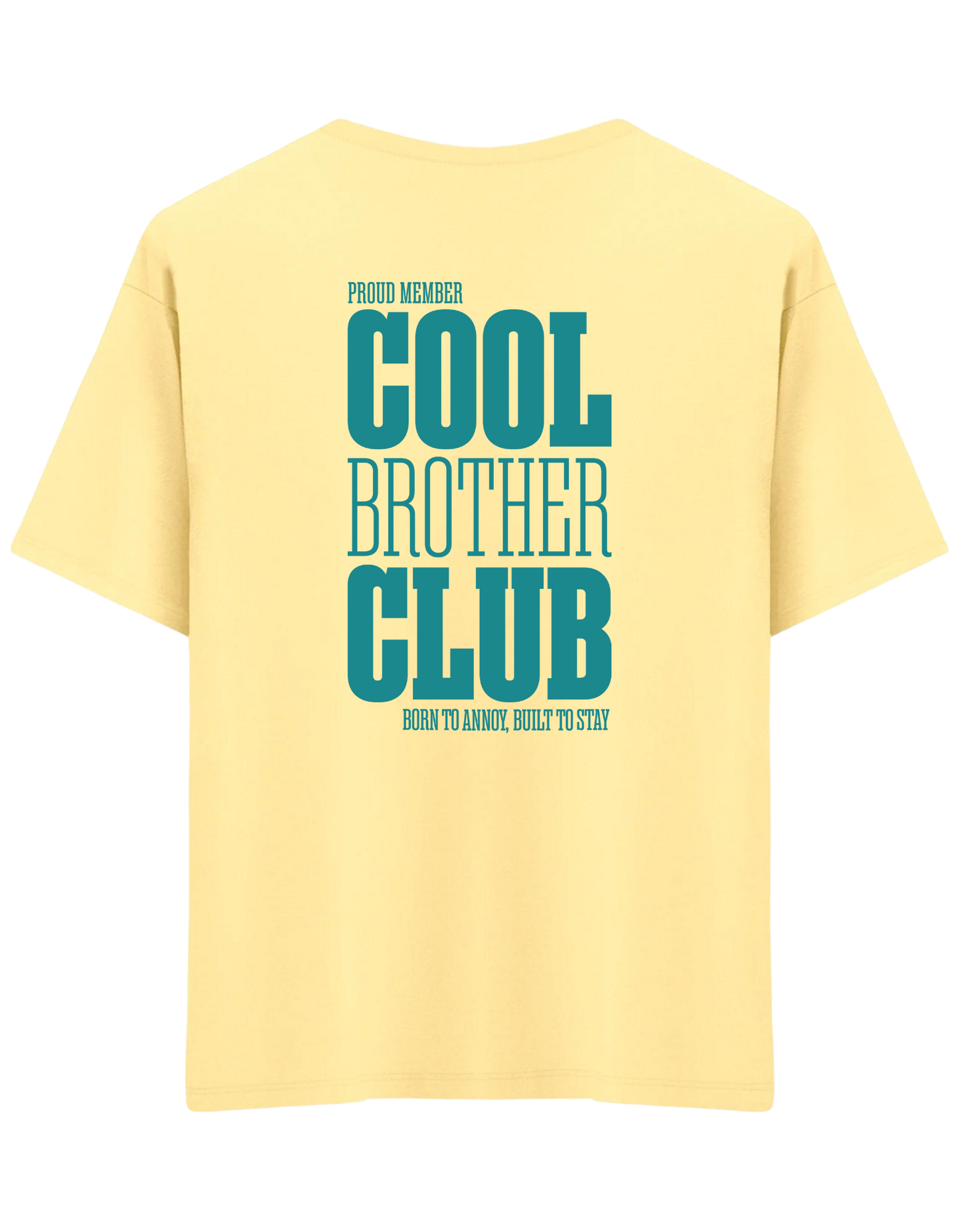 Cool Brother Club Baskılı Bisiklet Yaka Oversize T-shirt