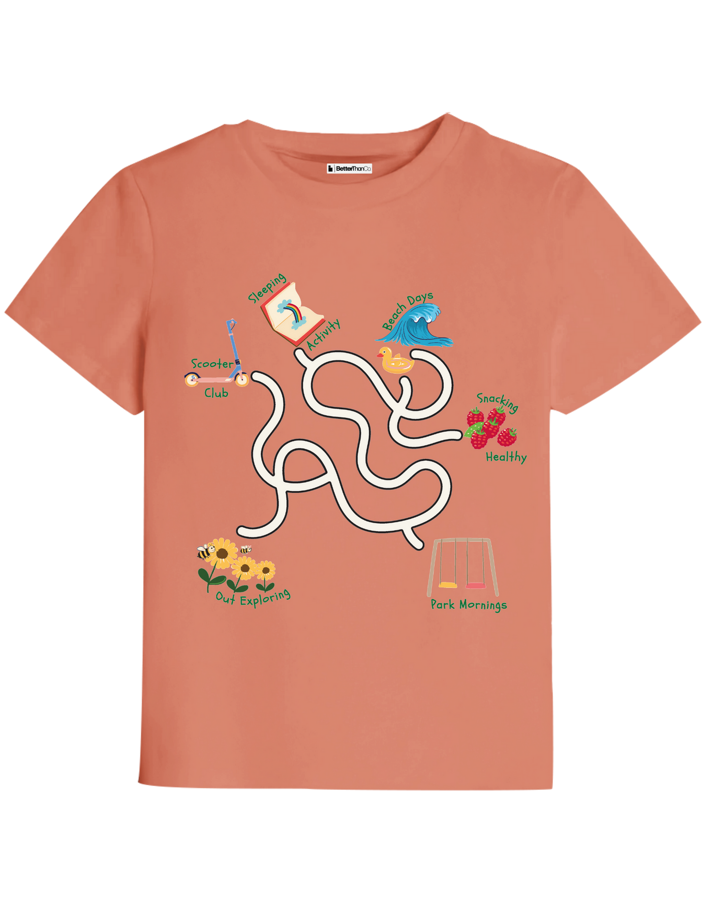 My Day Baskılı Bisiklet Yaka Çocuk t-shirt