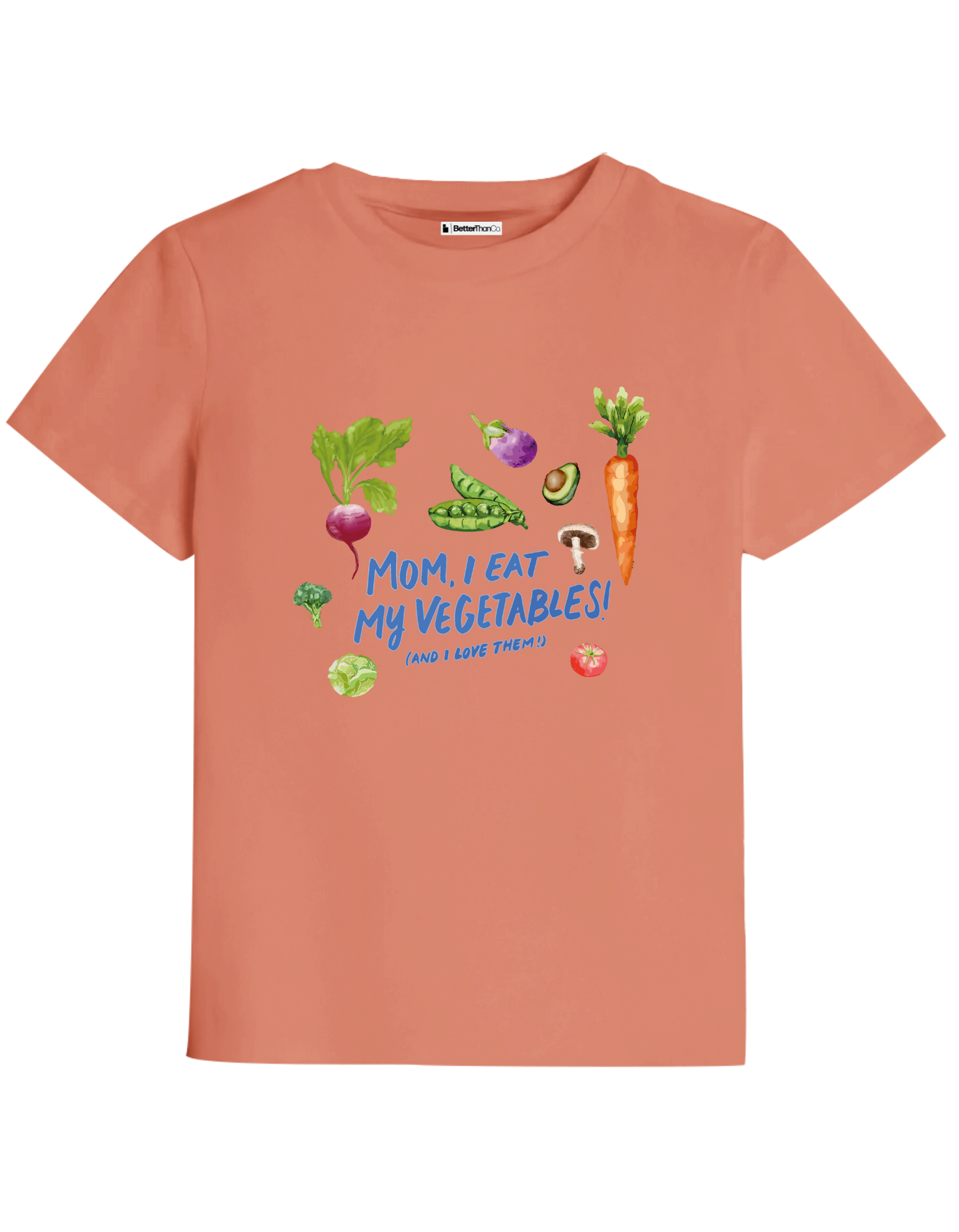 Veggies Baskılı Bisiklet Yaka Çocuk t-shirt
