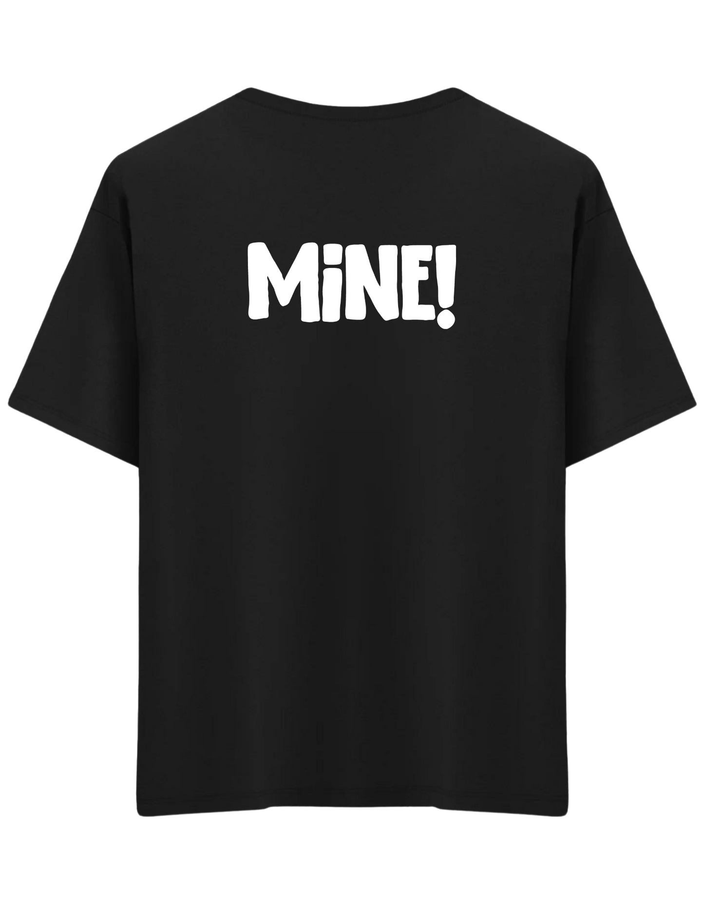 Mine! Baskılı Bisiklet Yaka Oversize T-shirt