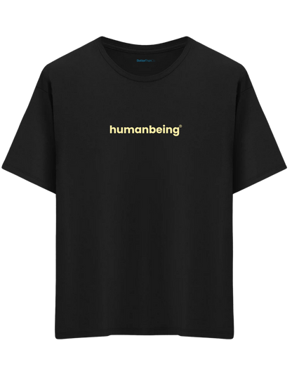 Humanbeing Baskılı Bisiklet Yaka Oversize T-shirt
