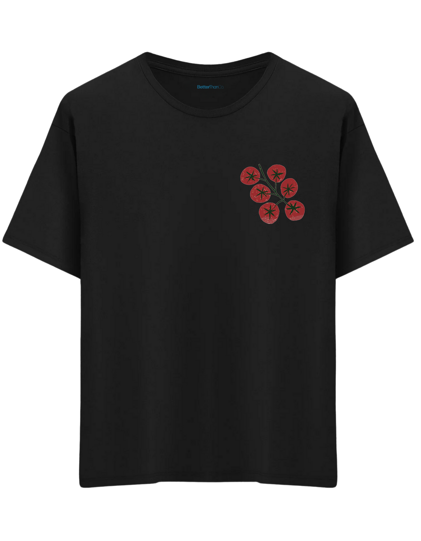 Tomatoes Baskılı Bisiklet Yaka Oversize T-shirt