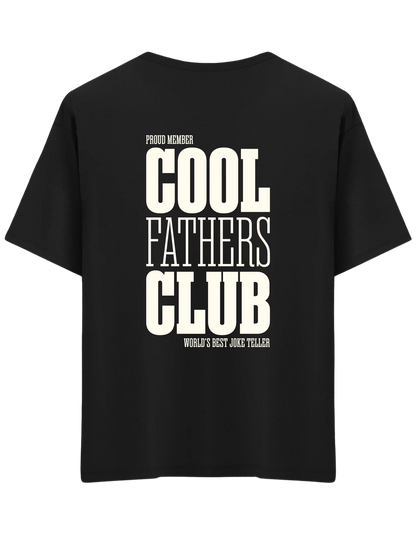 Cool Fathers Club Baskılı Bisiklet Yaka Oversize T-shirt