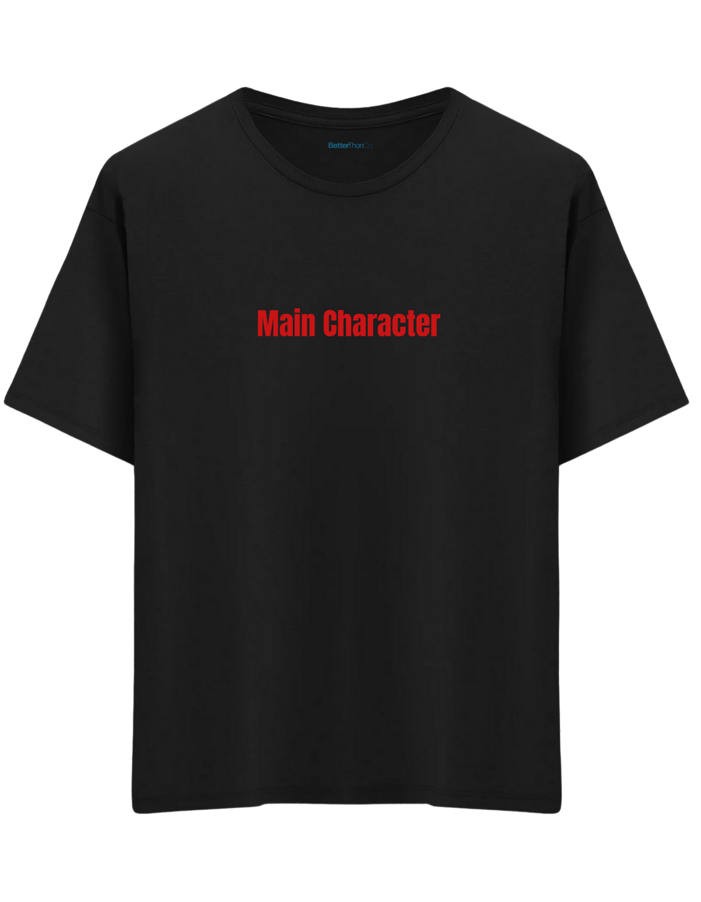 Main Character Baskılı Bisiklet Yaka Oversize T-shirt