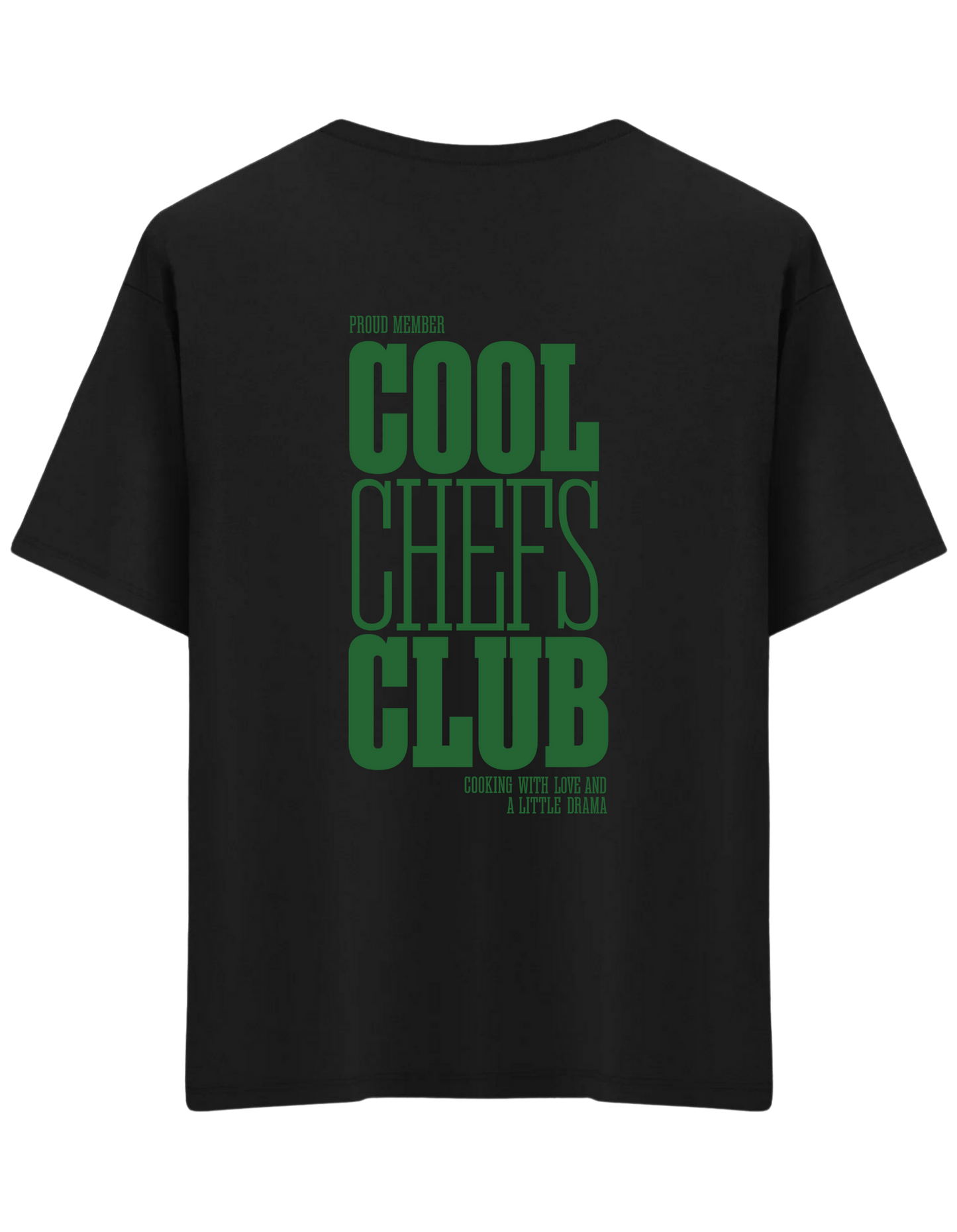 Cool Chefs Club Baskılı Bisiklet Yaka Oversize T-shirt