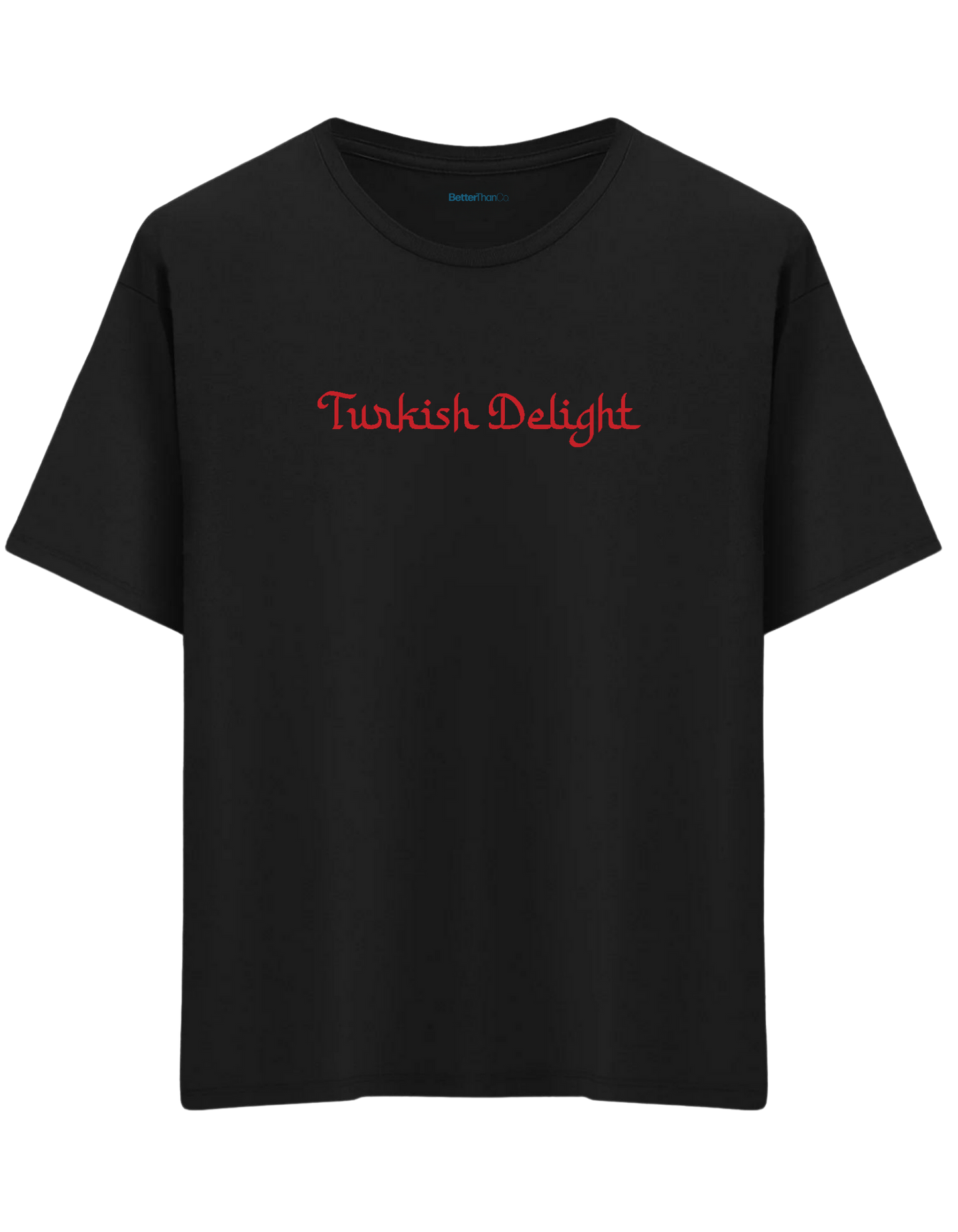Turkish Delight Baskılı Bisiklet Yaka Oversize T-shirt