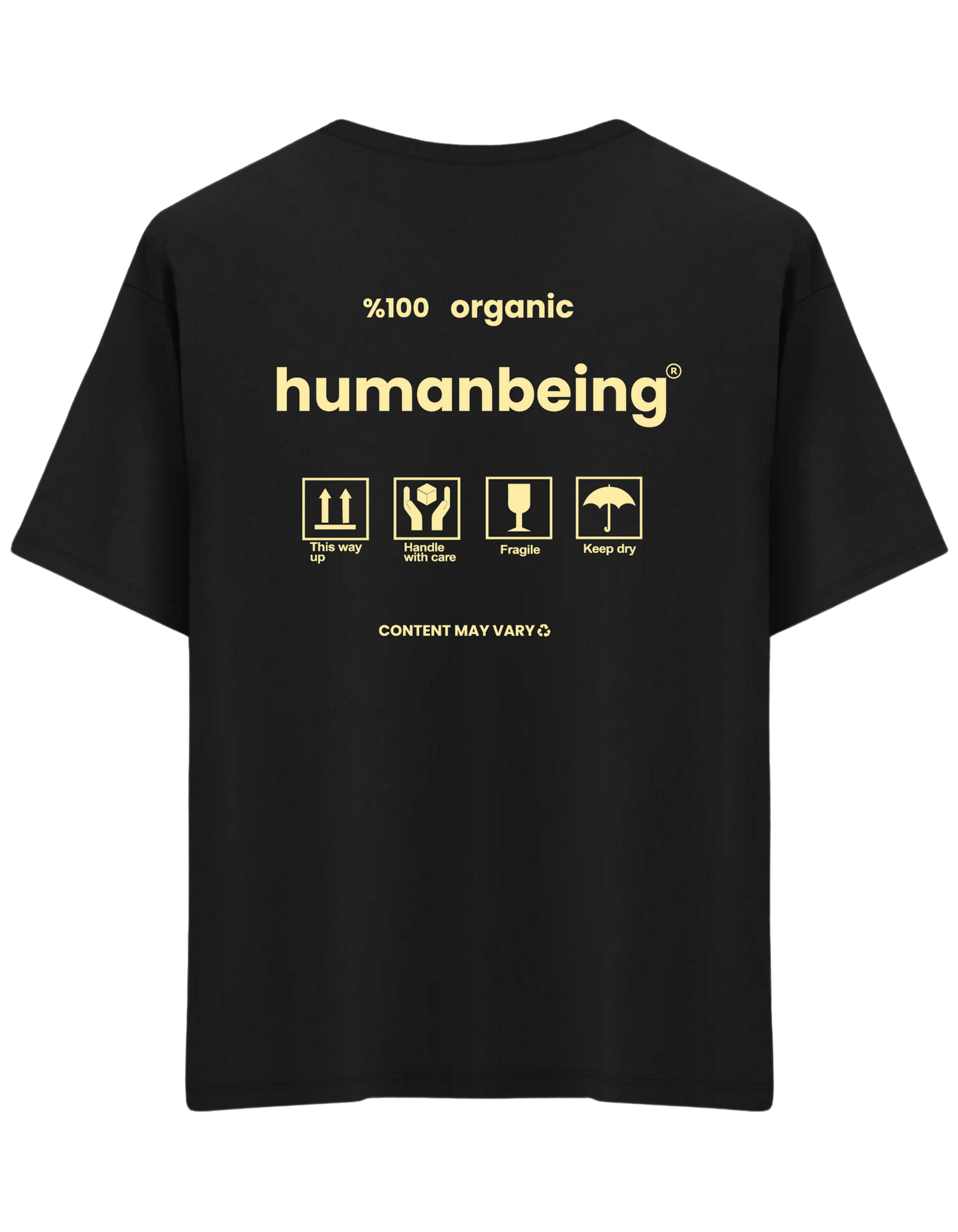 Humanbeing Baskılı Bisiklet Yaka Oversize T-shirt