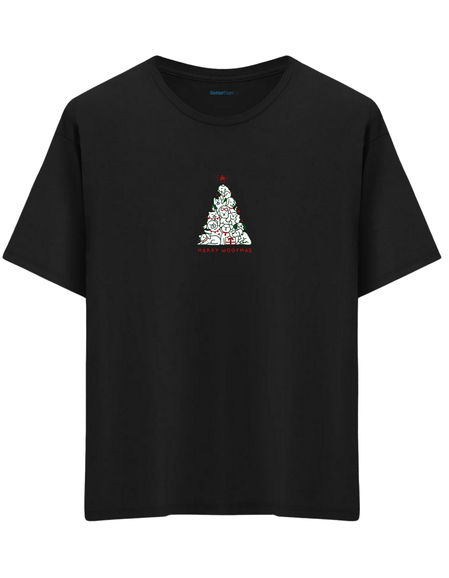 Woofmas Baskılı Bisiklet Yaka Oversize T-shirt