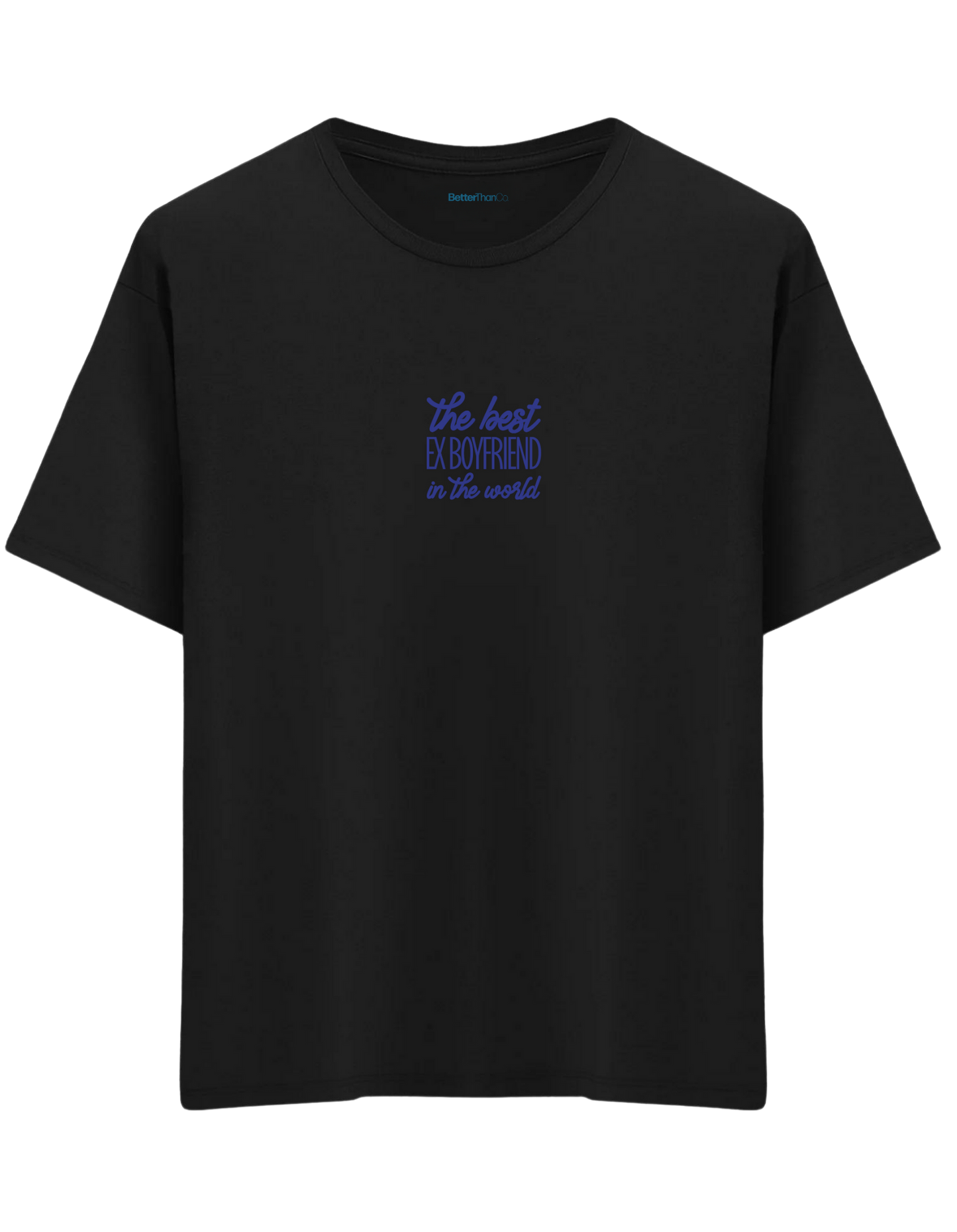 Ex Boyfriend Baskılı Bisiklet Yaka Oversize T-shirt