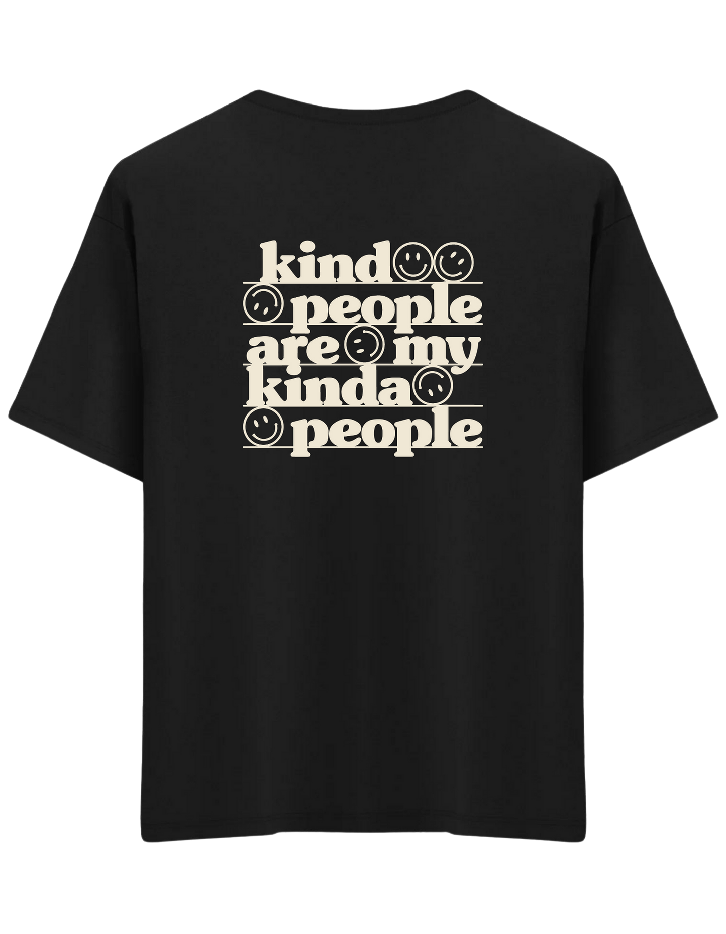 Be Kind Baskılı Bisiklet Yaka Oversize T-shirt