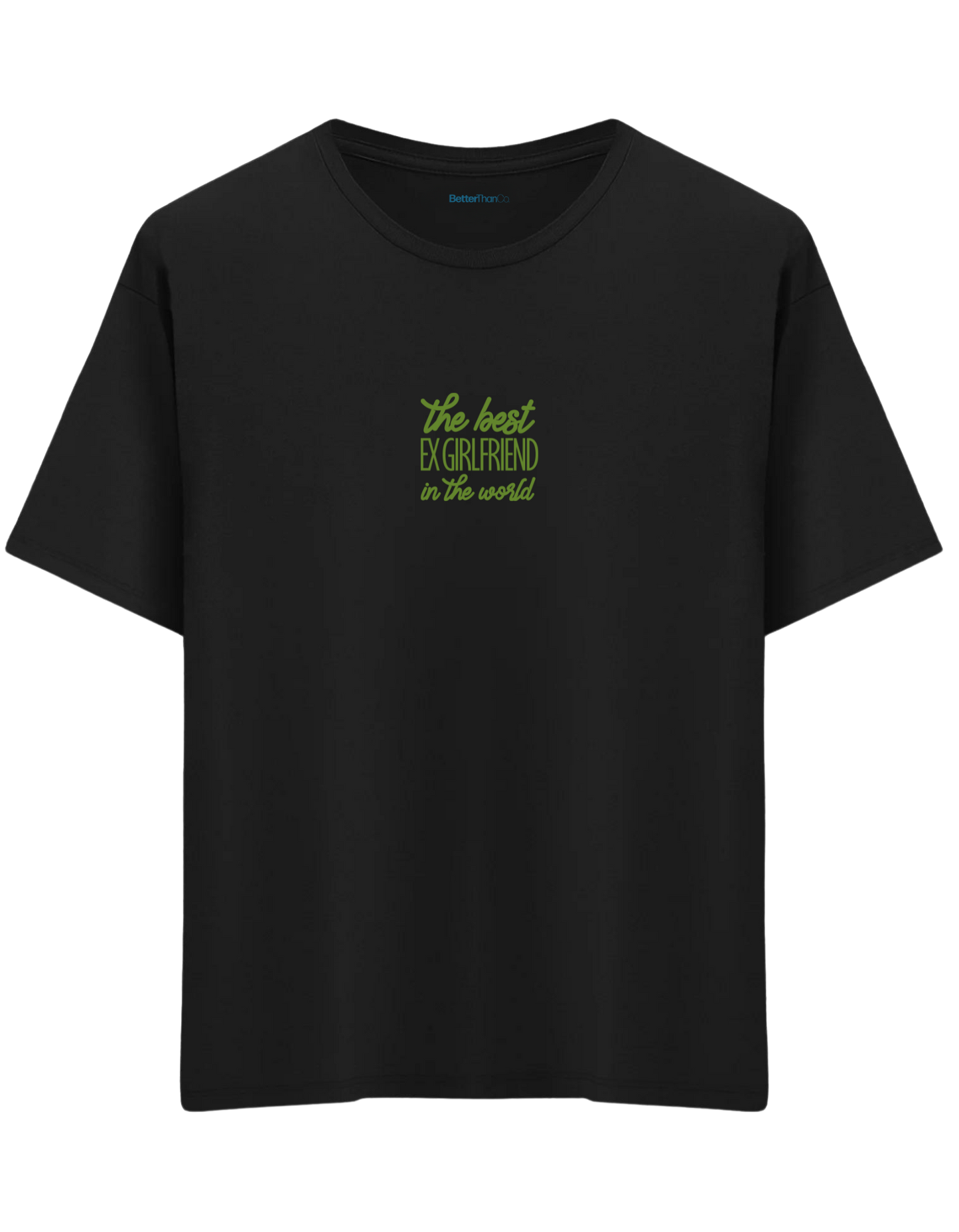 Ex Girlfriend Baskılı Bisiklet Yaka Oversize T-shirt