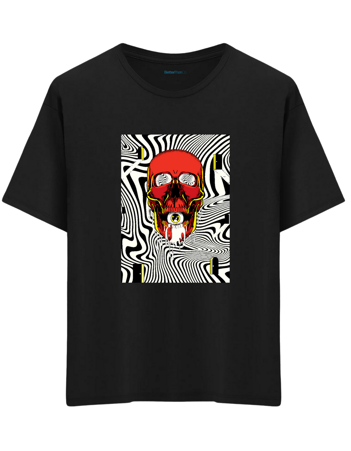 Handsome Baskılı Bisiklet Yaka Oversize T-shirt