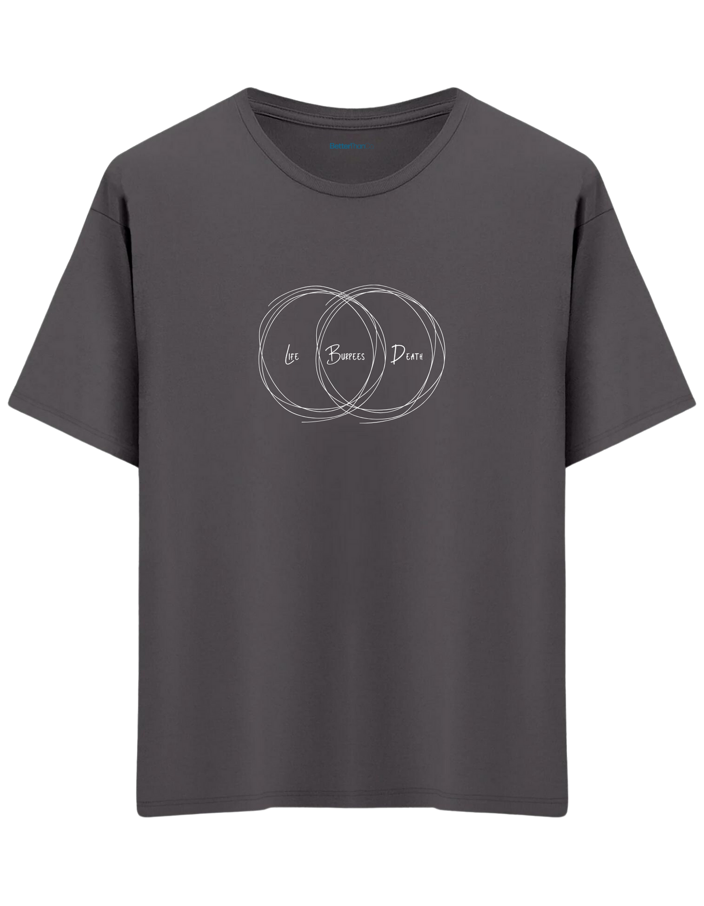 Burpees Baskılı Bisiklet Yaka Oversize T-shirt