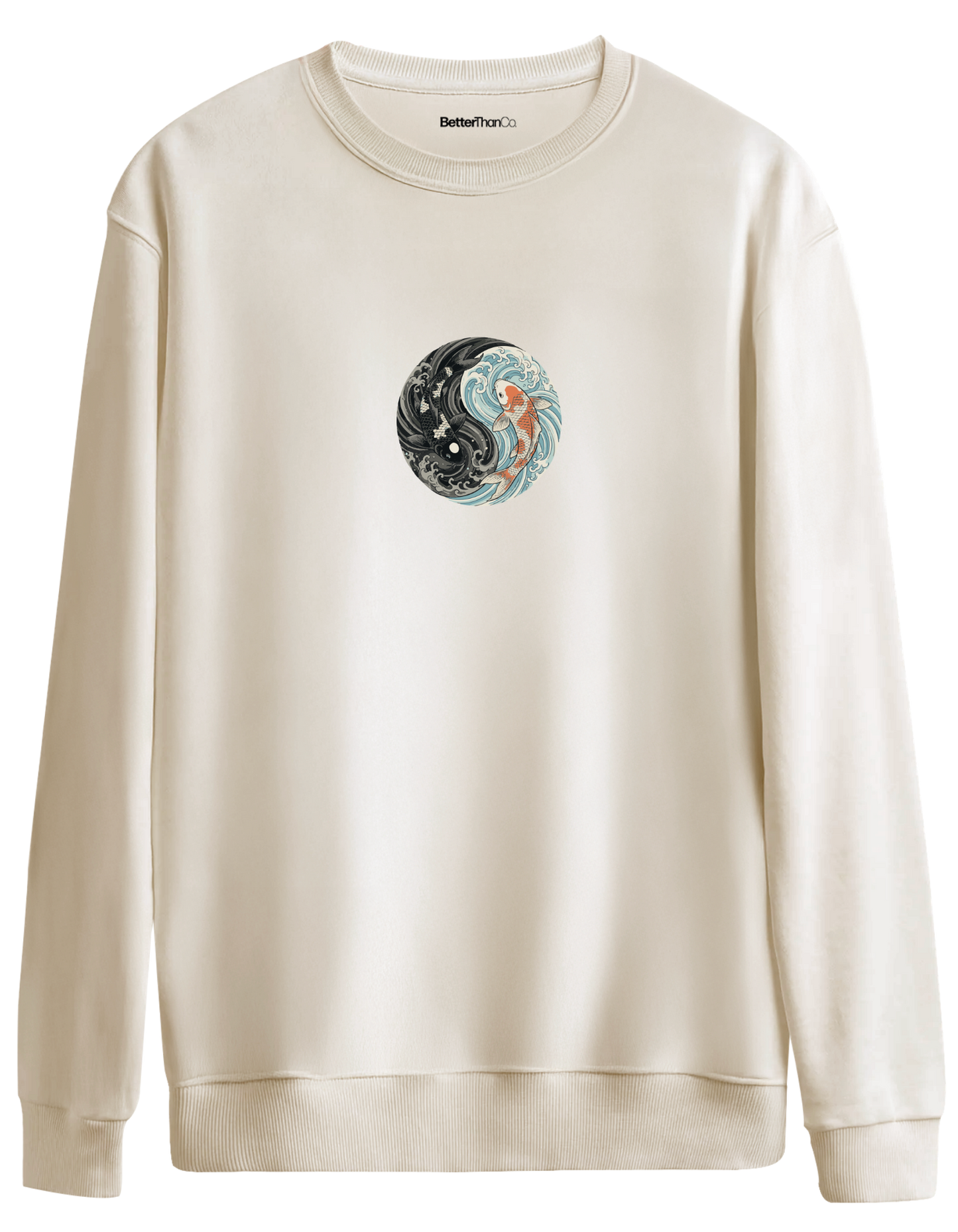 Balance Baskılı Bisiklet Yaka Oversize Sweatshirt