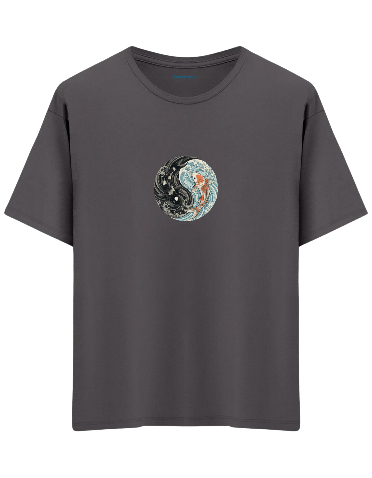 Balance Baskılı Bisiklet Yaka Oversize T-shirt