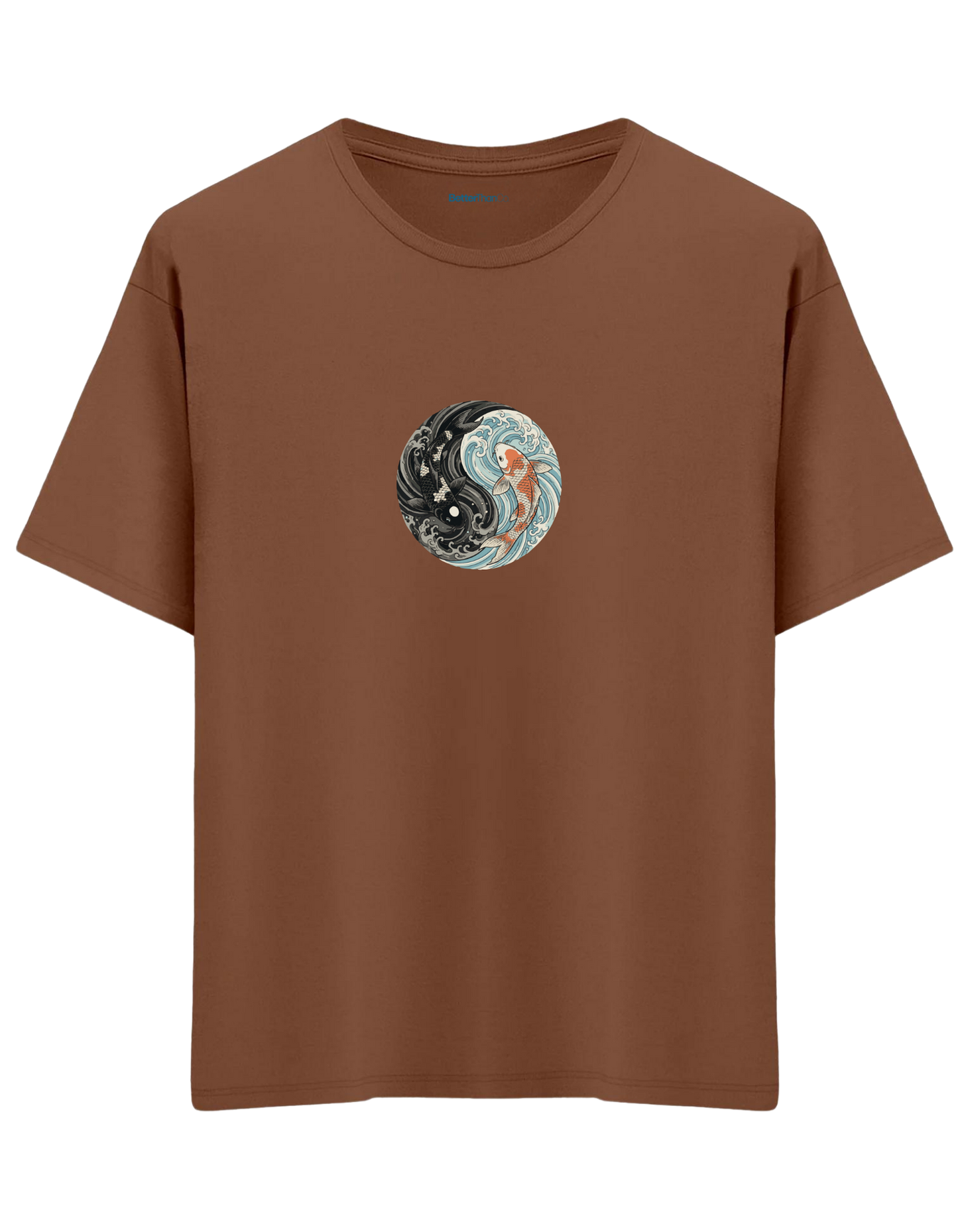 Balance Baskılı Bisiklet Yaka Oversize T-shirt