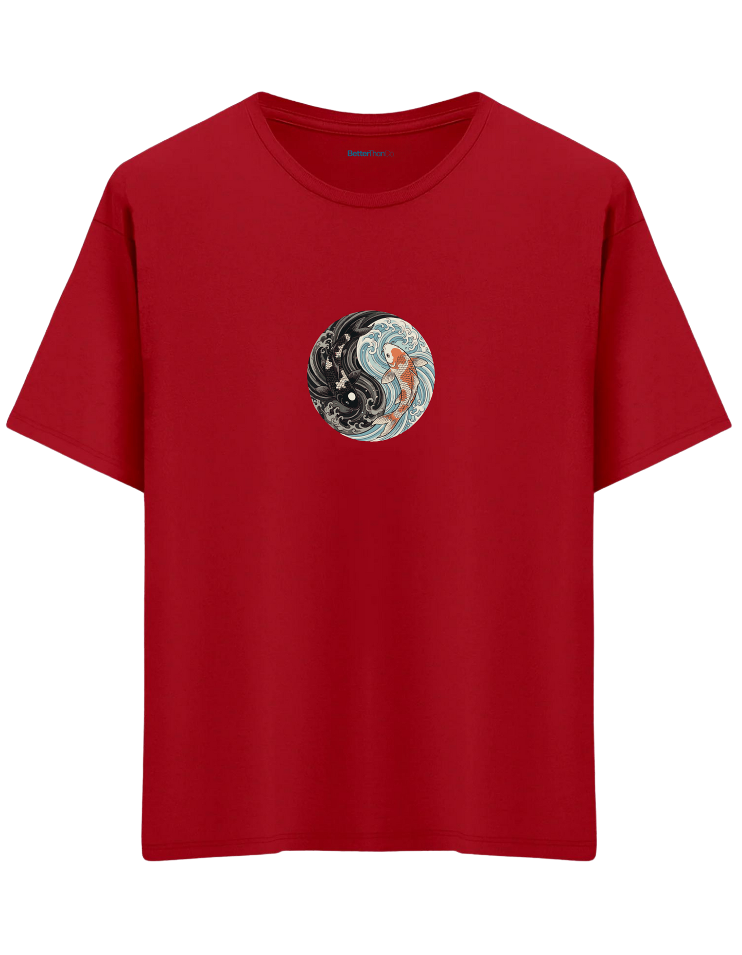 Balance Baskılı Bisiklet Yaka Oversize T-shirt